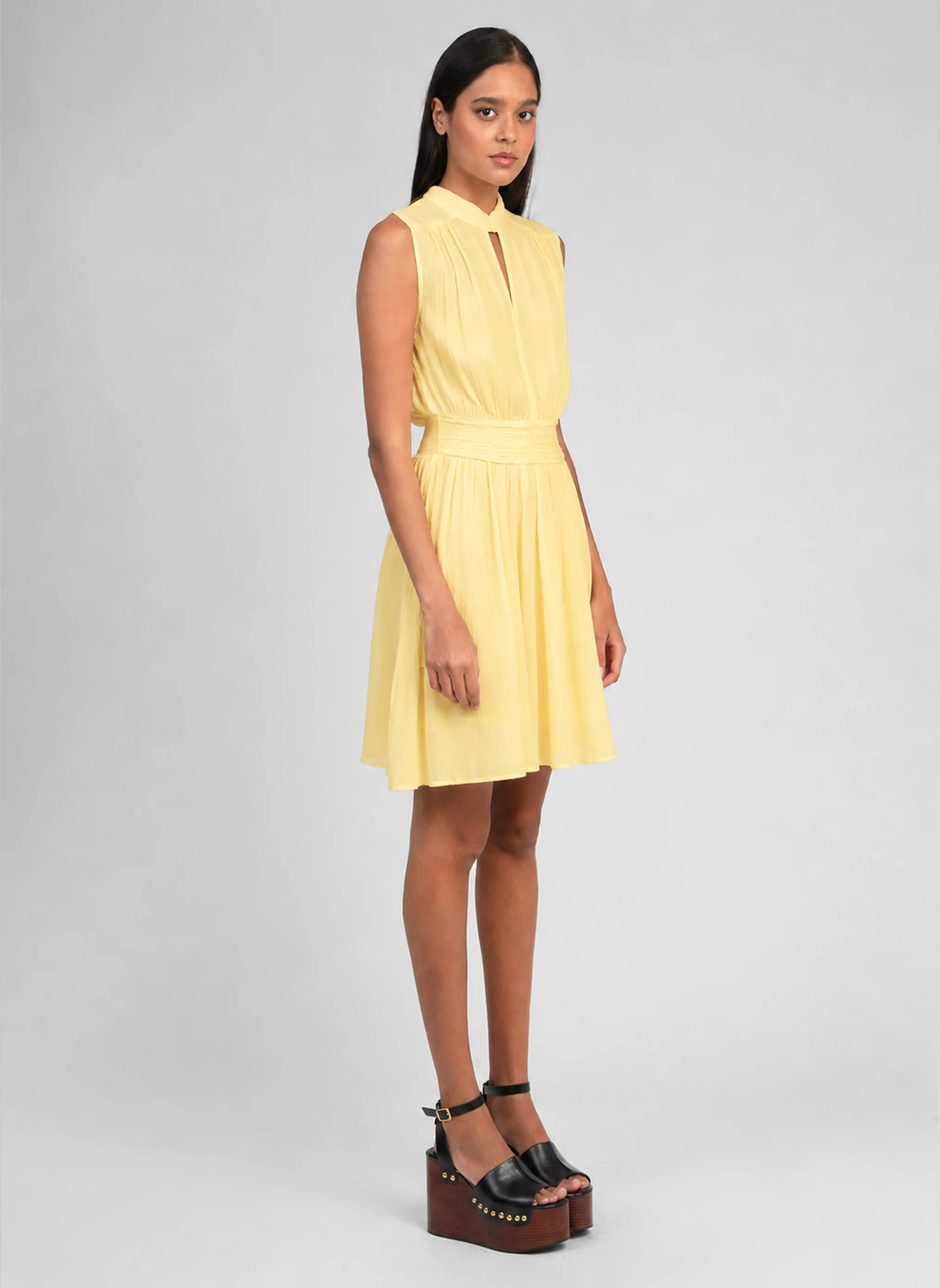 ROBE COURTE ORLEANE paille - Image 3