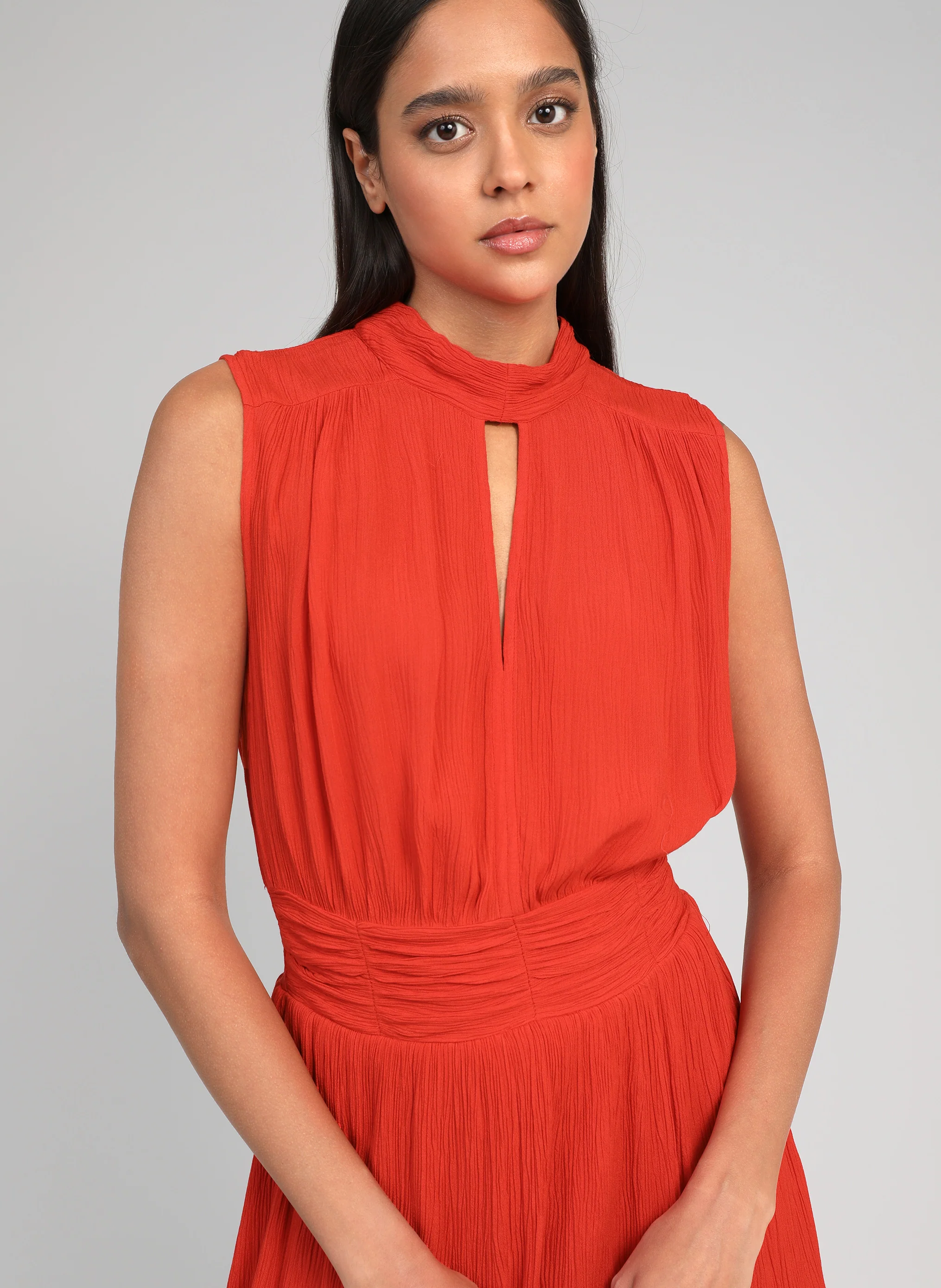 ROBE COURTE ORLEANE piment - Image 2