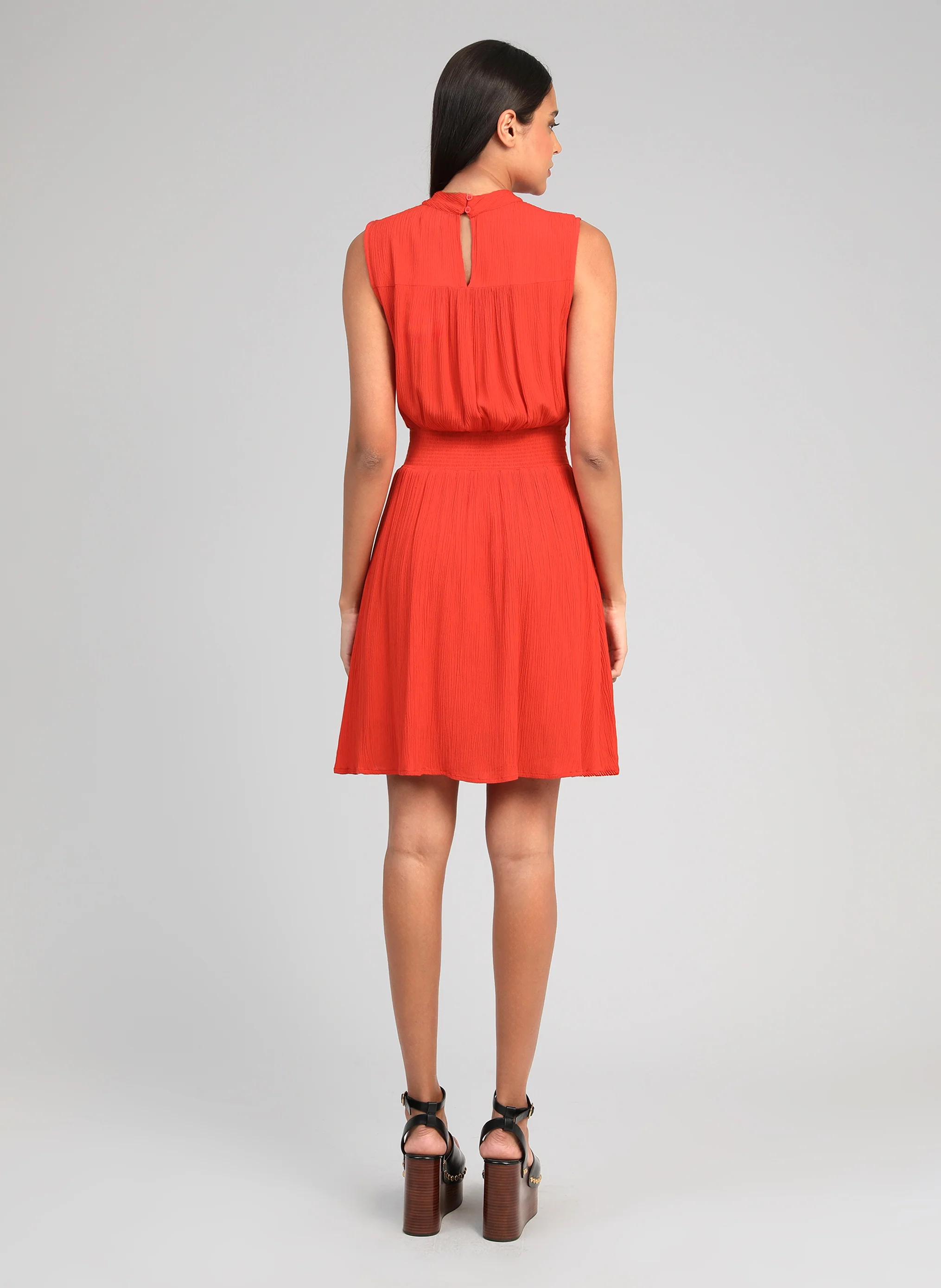 ROBE COURTE ORLEANE piment - Image 4