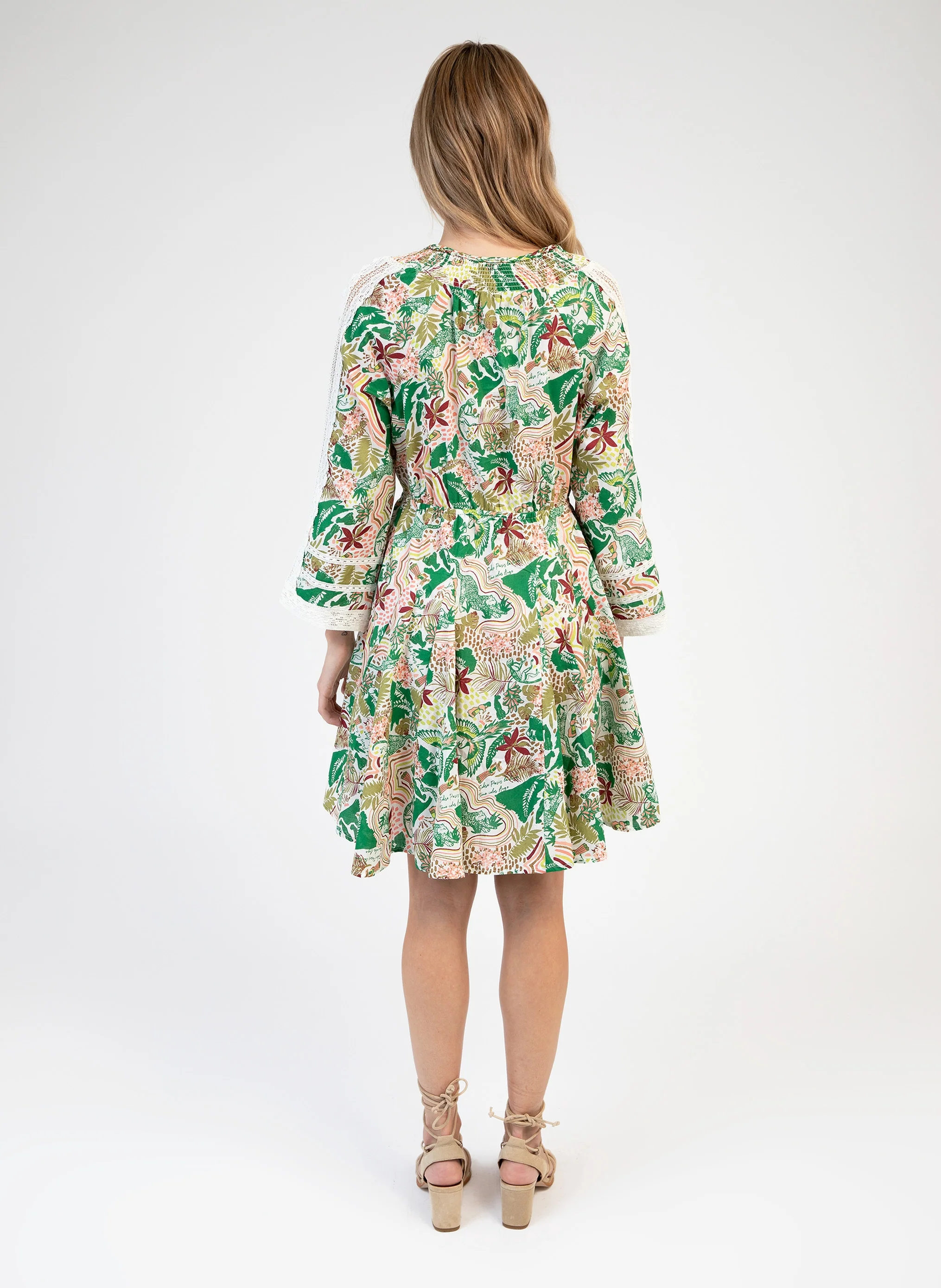 ROBE COURTE OSLAS bolivia ecru - Image 4