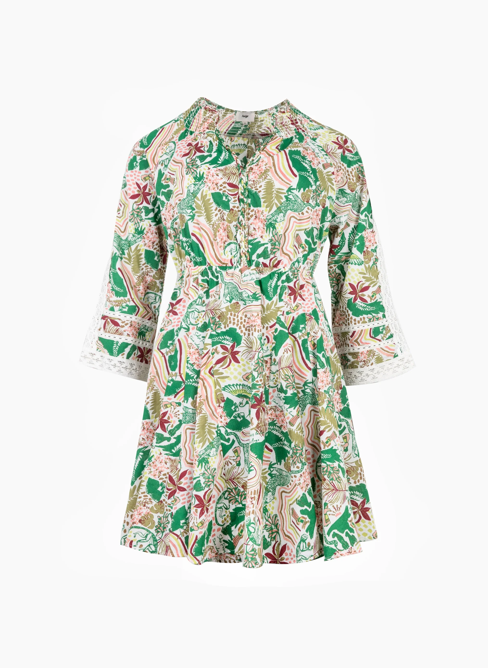 ROBE COURTE OSLAS bolivia ecru - Image 5