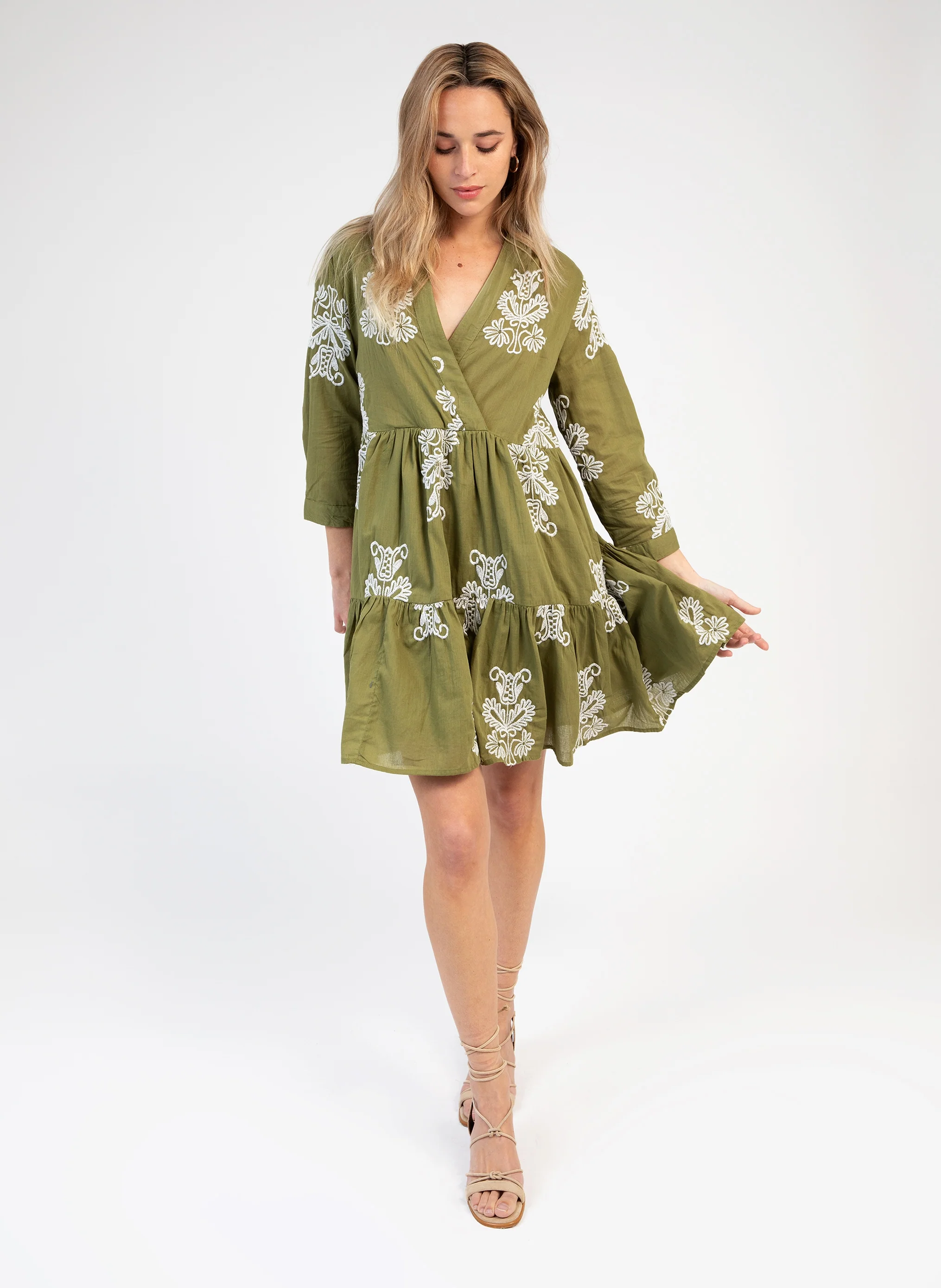 ROBE COURTE OVIANA kaki