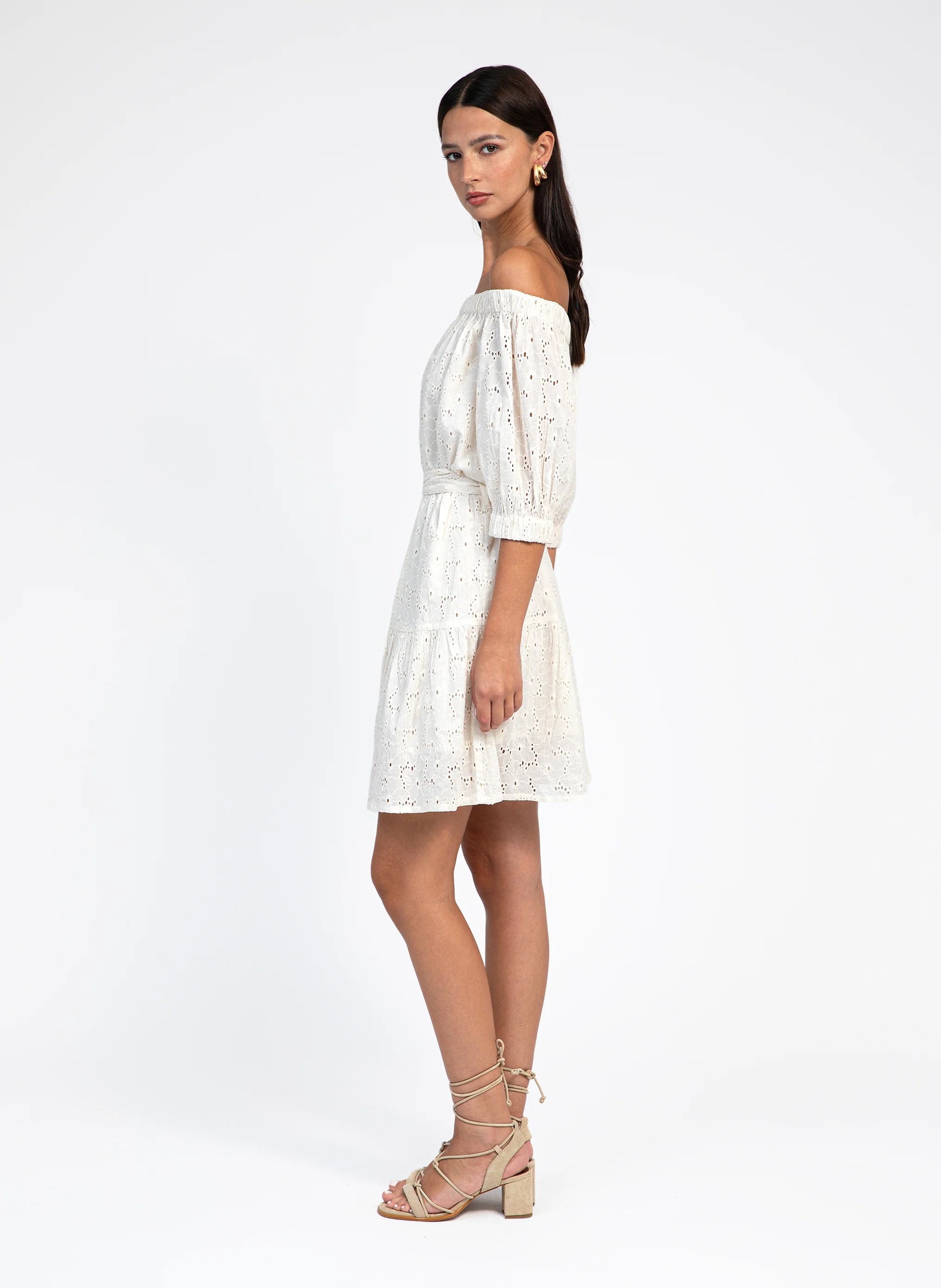 ROBE COURTE OVIANY ecru - Image 3