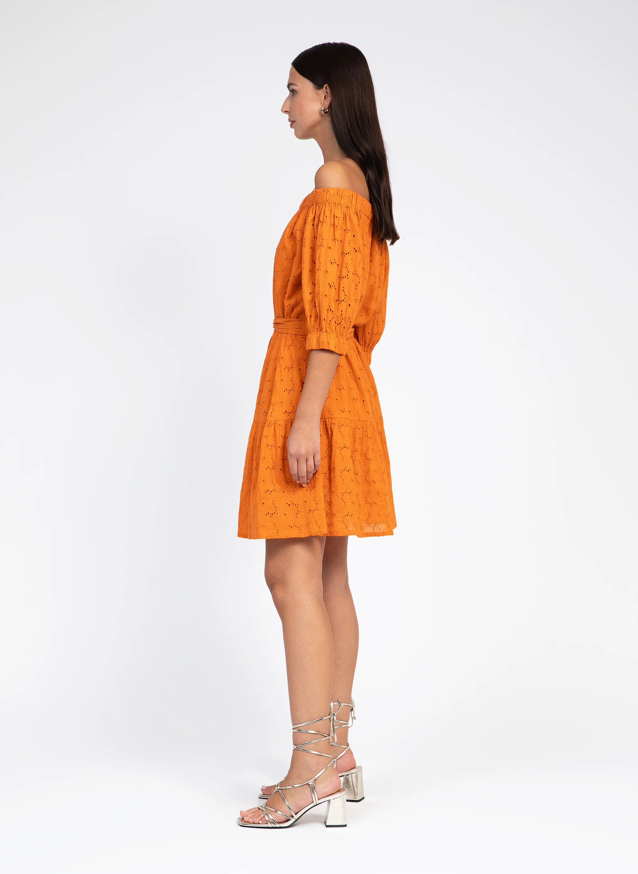 ROBE COURTE OVIANY orange - Image 3