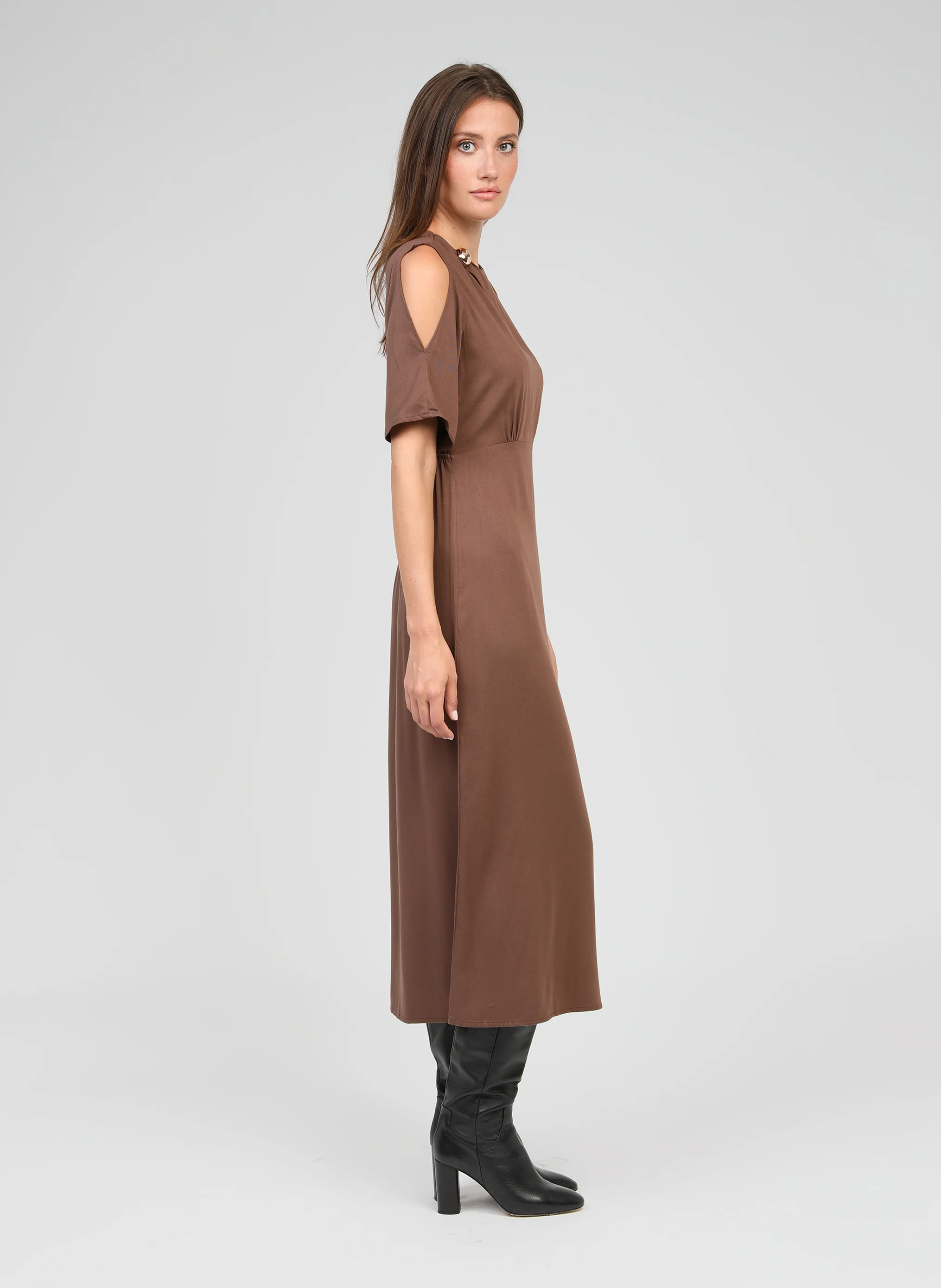 ROBE LONGUE MAELSA marron - Image 3