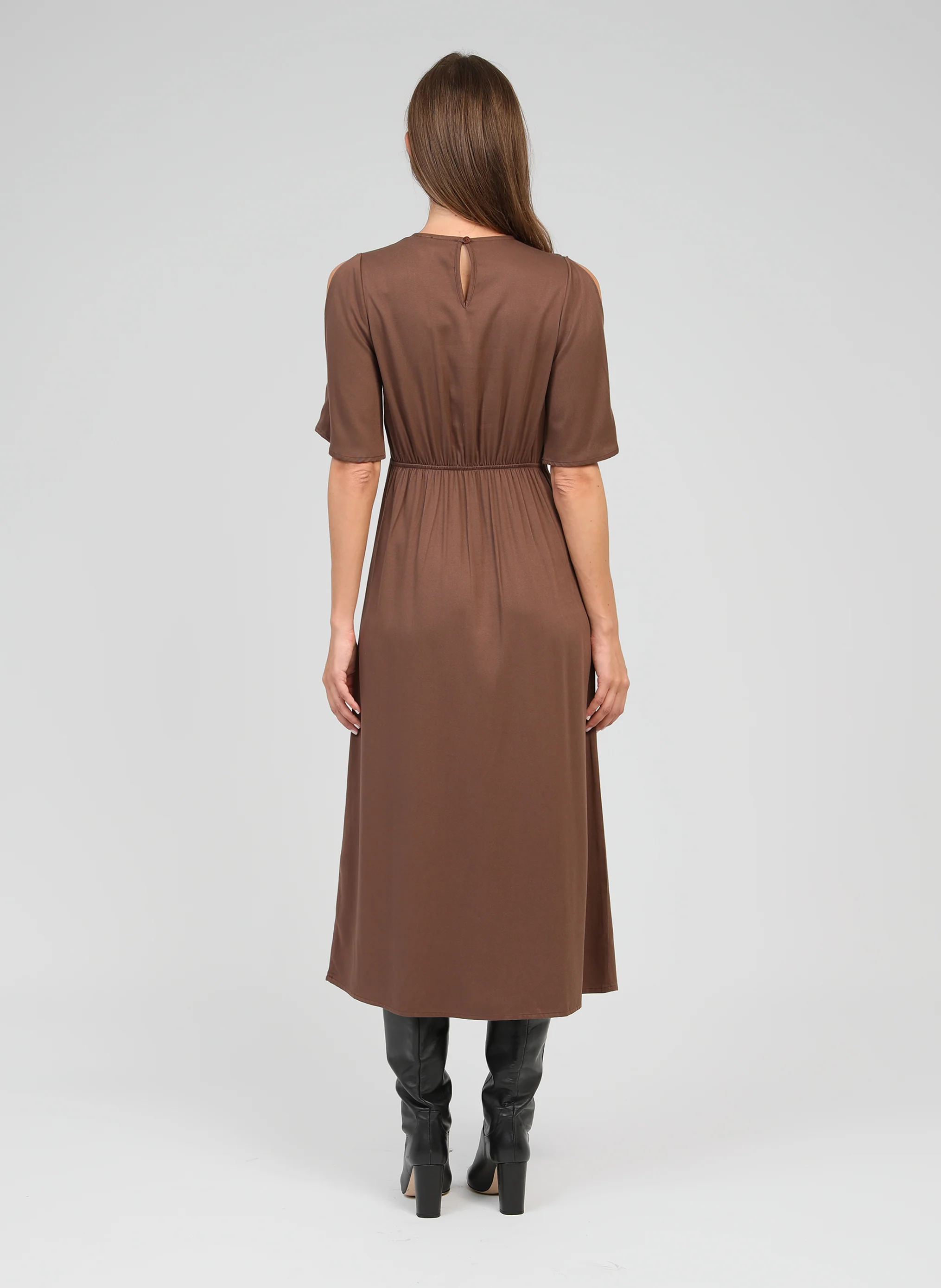 ROBE LONGUE MAELSA marron - Image 4