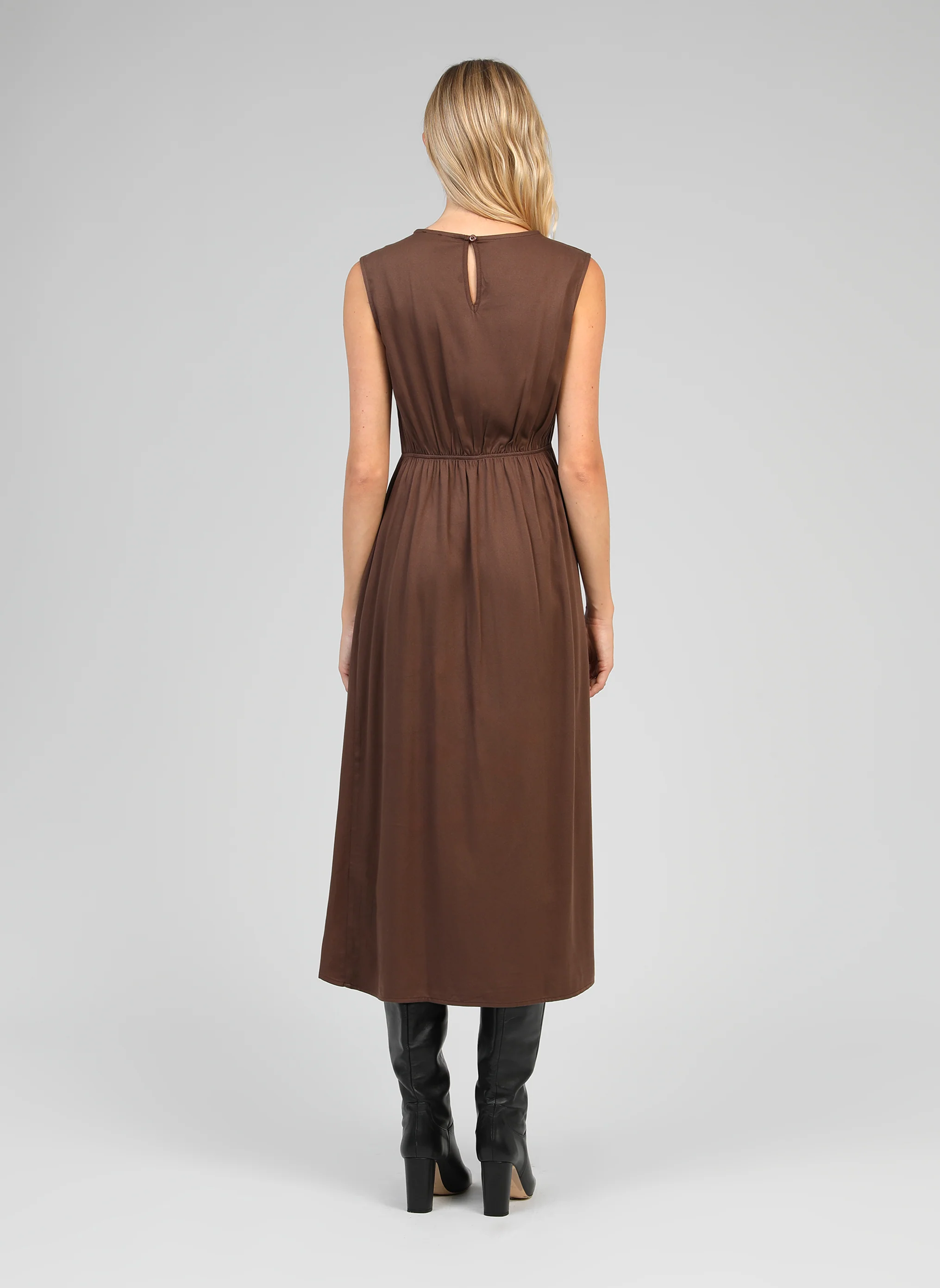 ROBE LONGUE MALEONY marron - Image 4