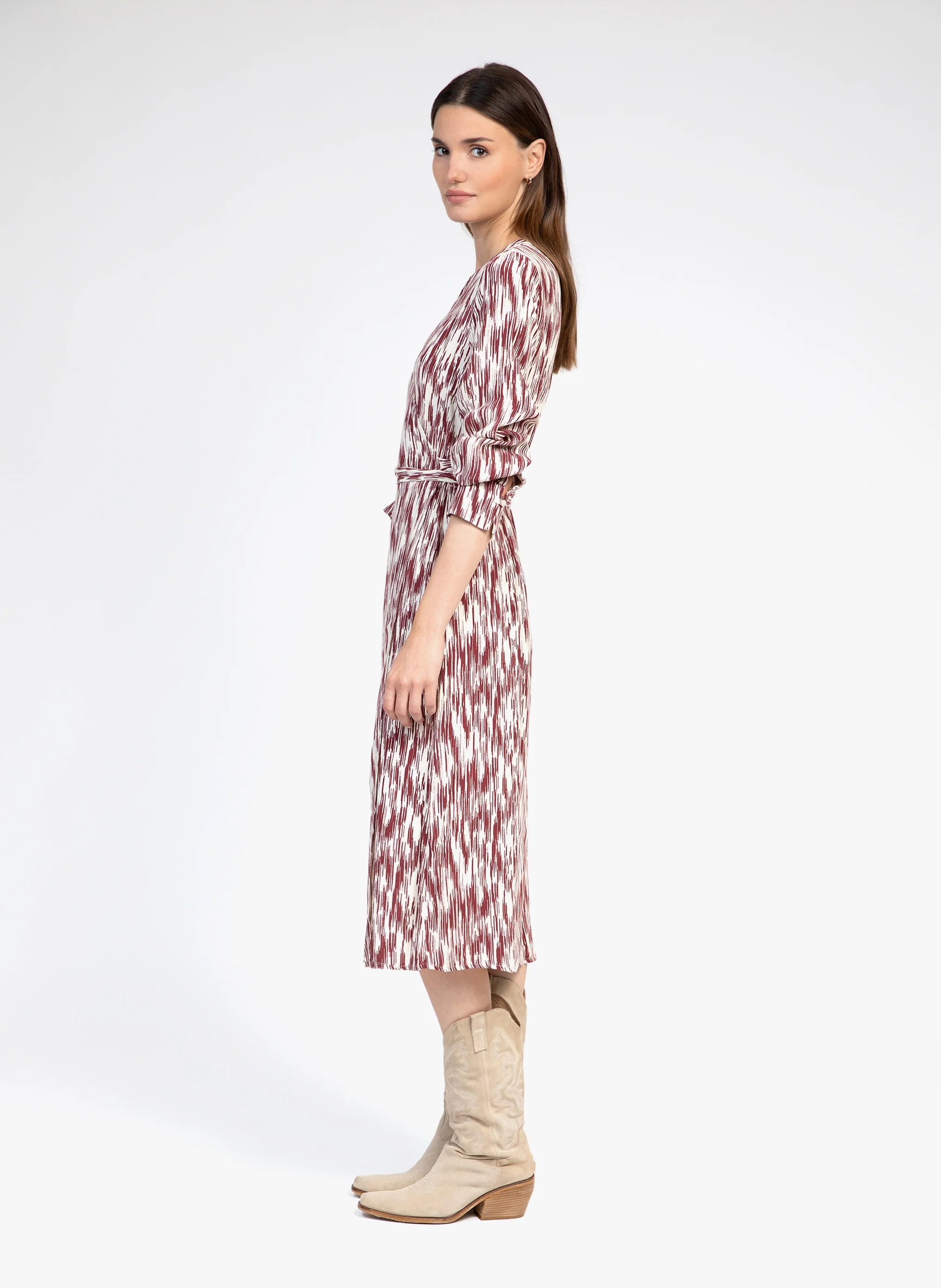 ROBE LONGUE MALILA biso grenat - Image 3