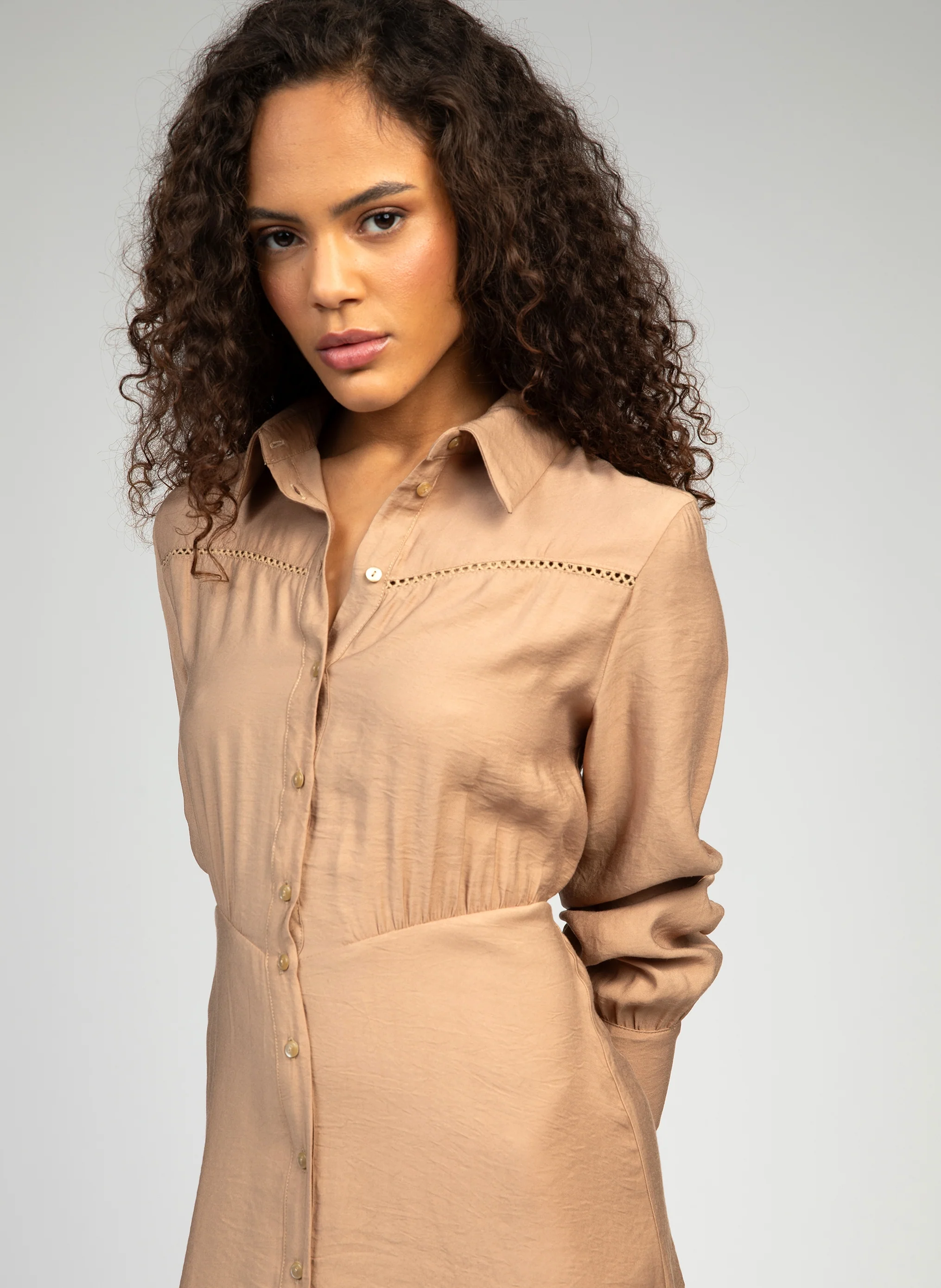 ROBE LONGUE MARBARA noisette - Image 2