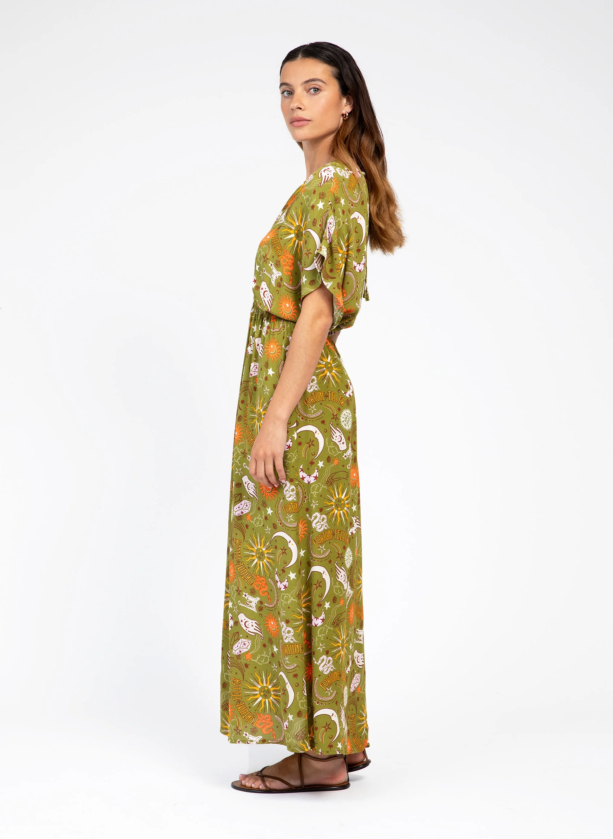 ROBE LONGUE MARINARA boheme olive - Image 3