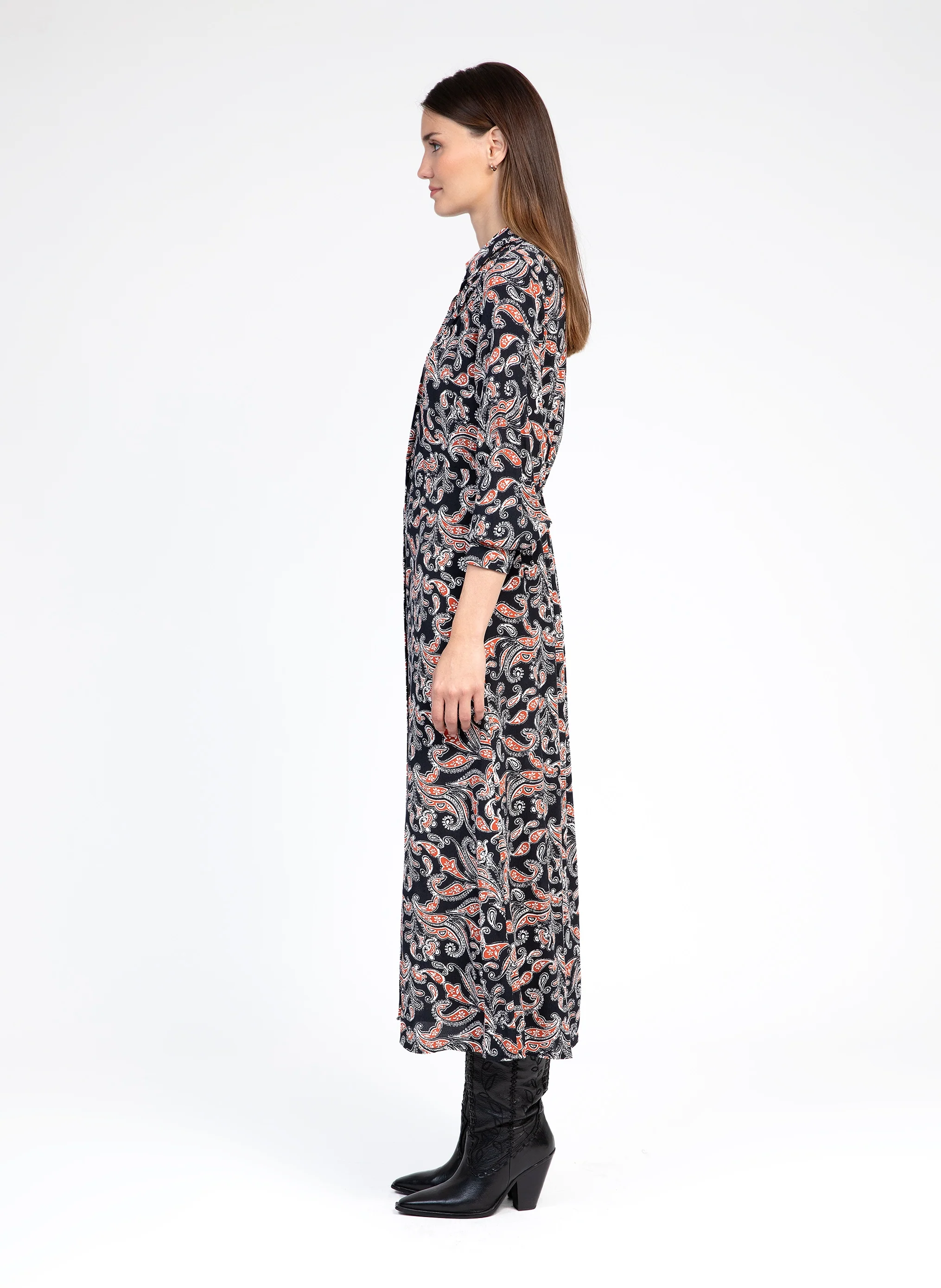 ROBE LONGUE MARIZEAU bandini noir - Image 3