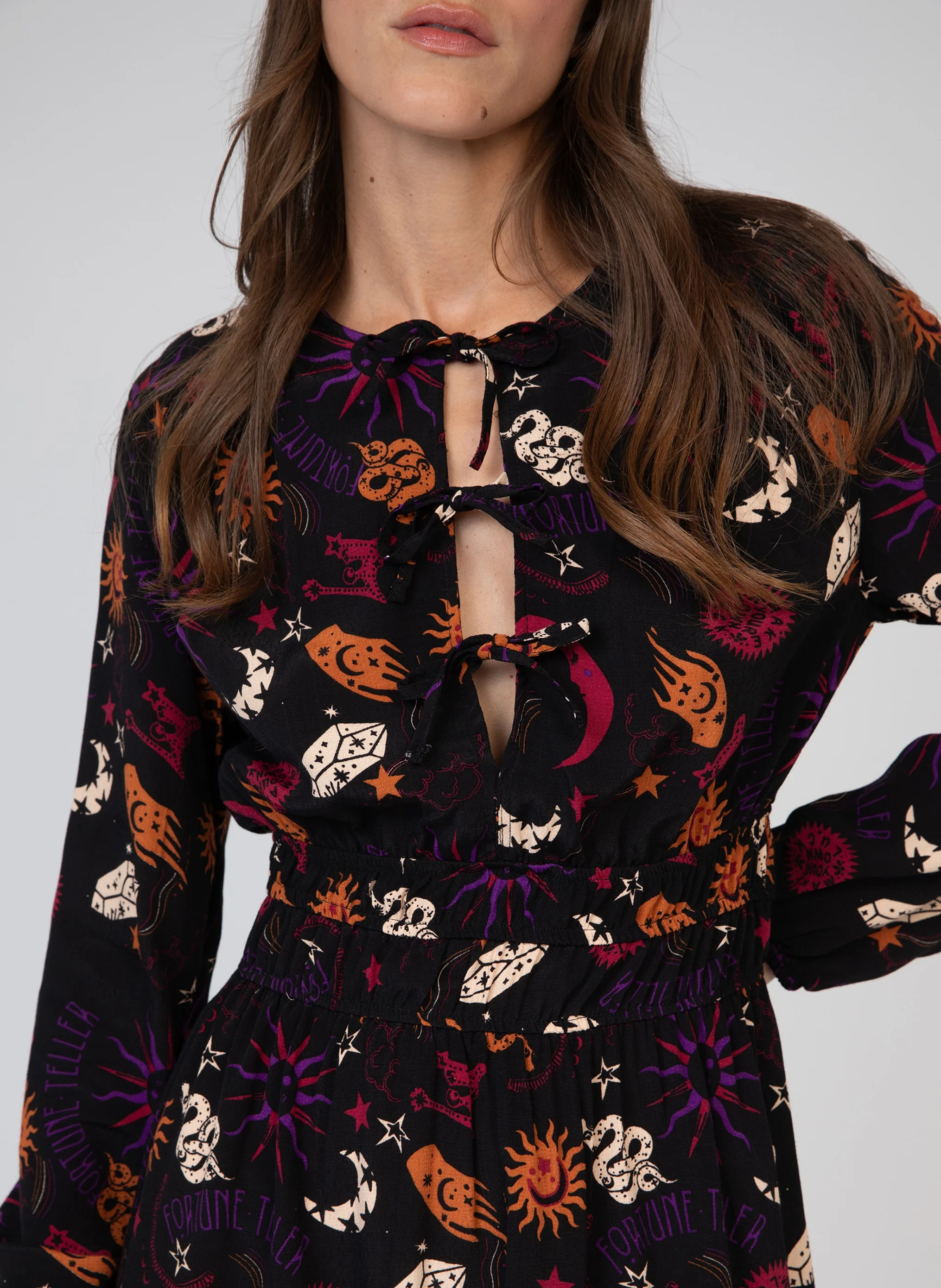 ROBE LONGUE MERIVA bohème noir - Image 2
