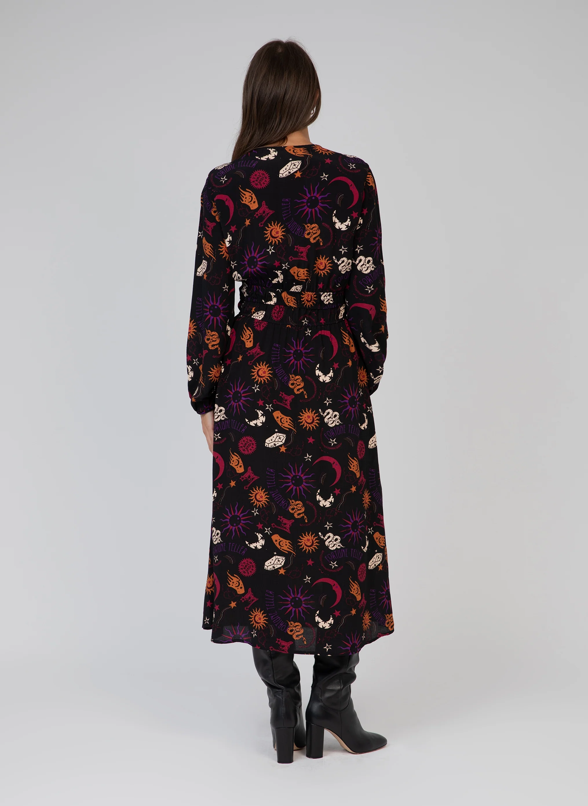 ROBE LONGUE MERIVA bohème noir - Image 4