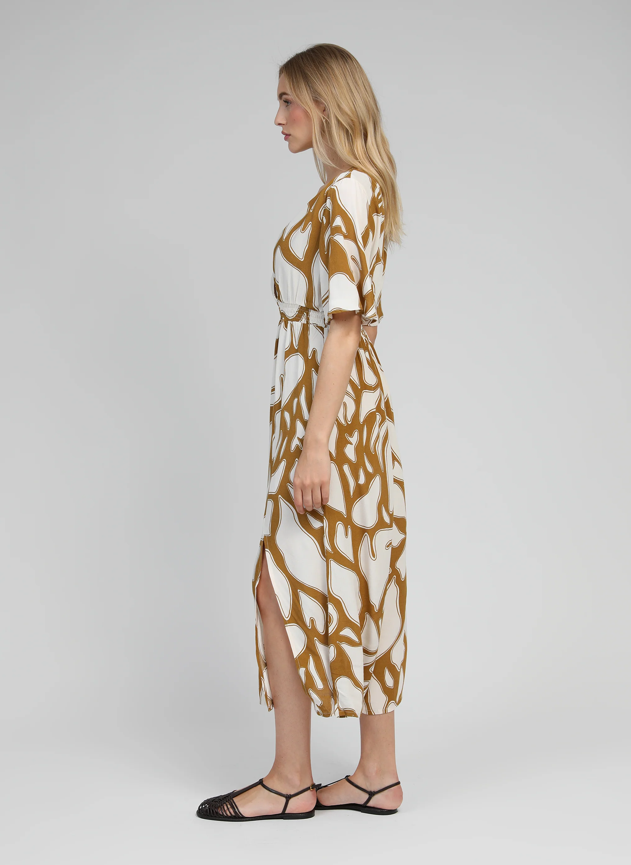 ROBE LONGUE MESUNA flame olive - Image 3