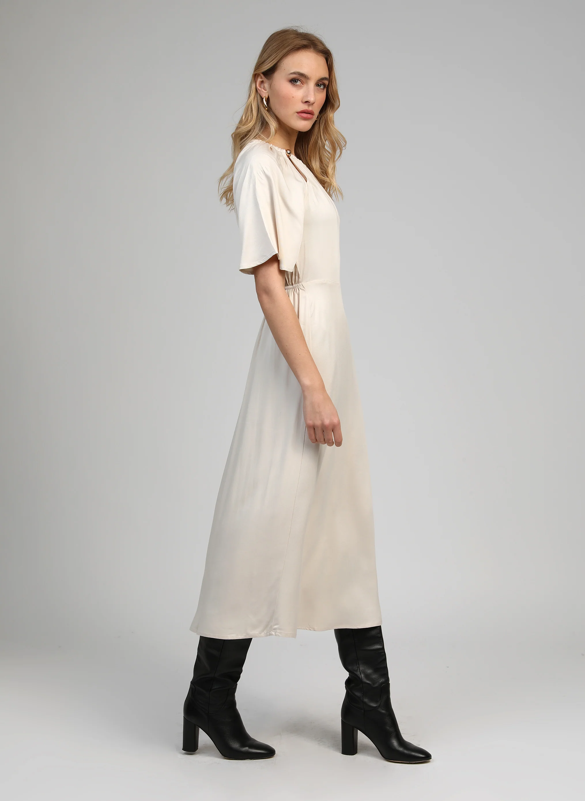 ROBE LONGUE MORIANA ecru - Image 3