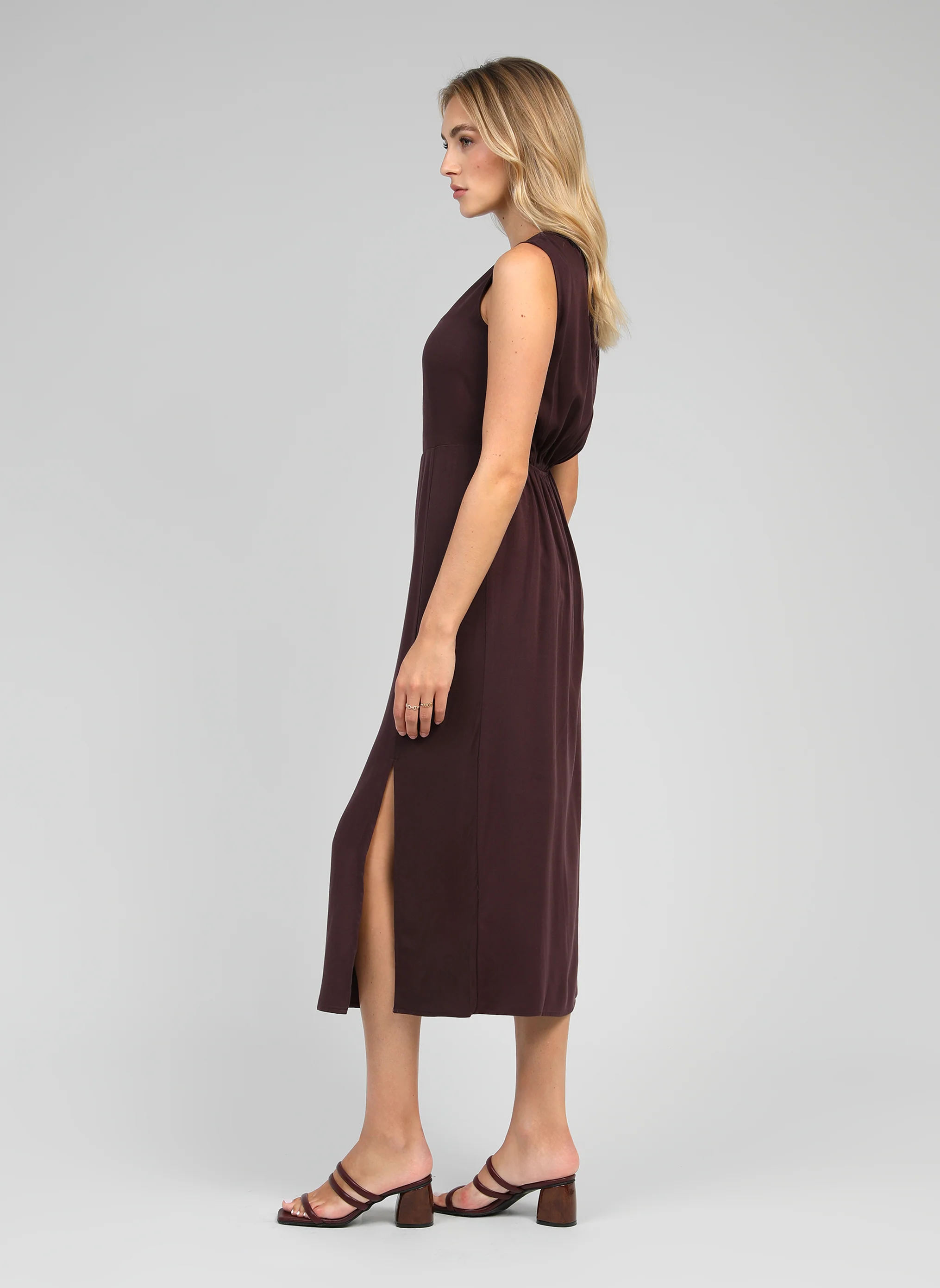 ROBE MIDI MYSTRAL wine - Image 3