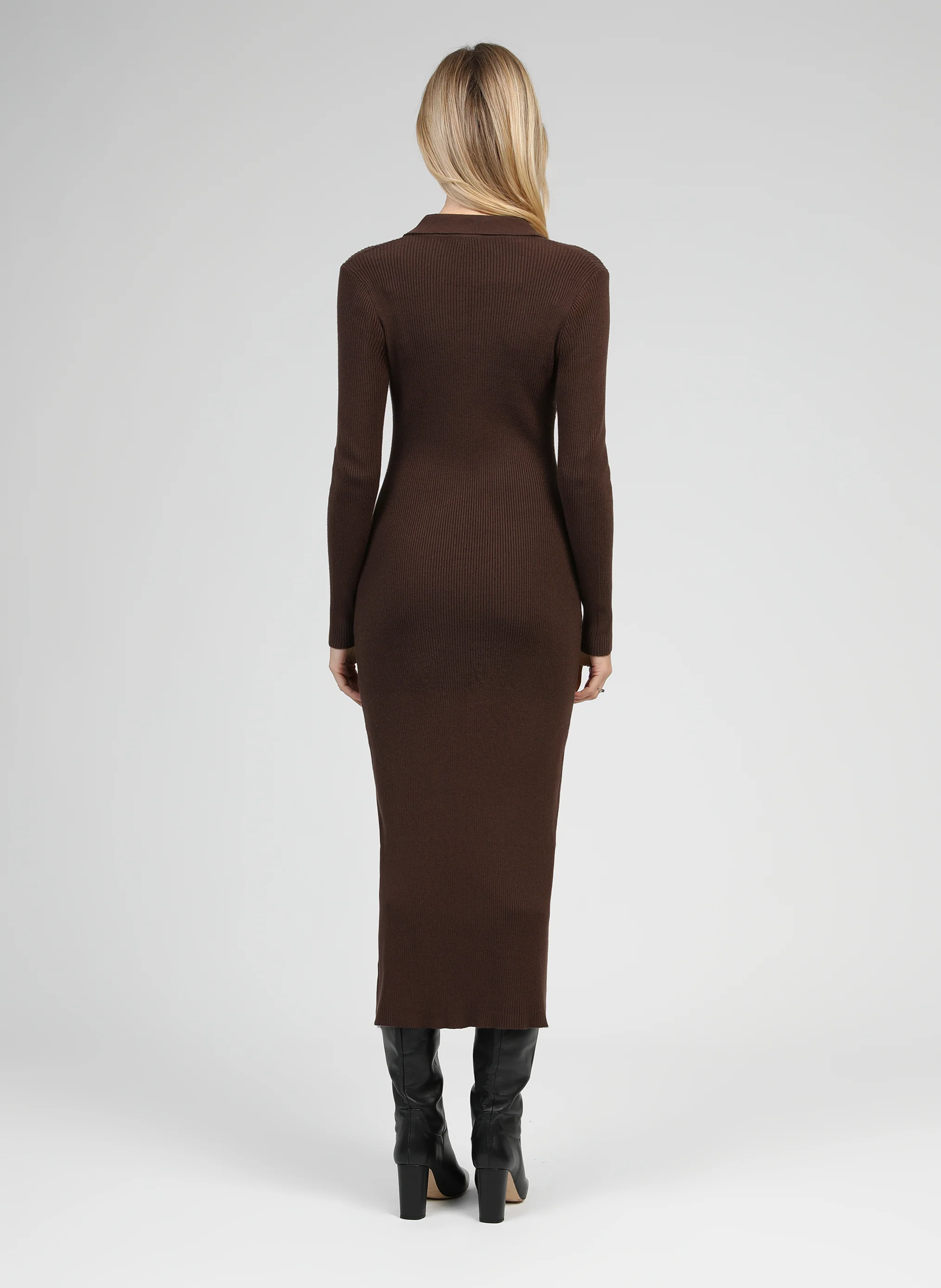 ROBE LONGUE NABOLO marron - Image 4