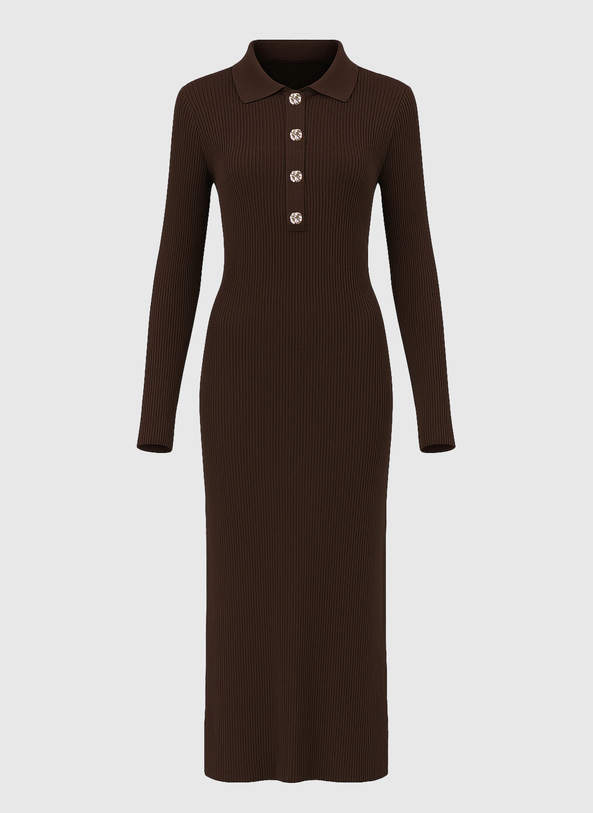 ROBE LONGUE NABOLO marron - Image 5