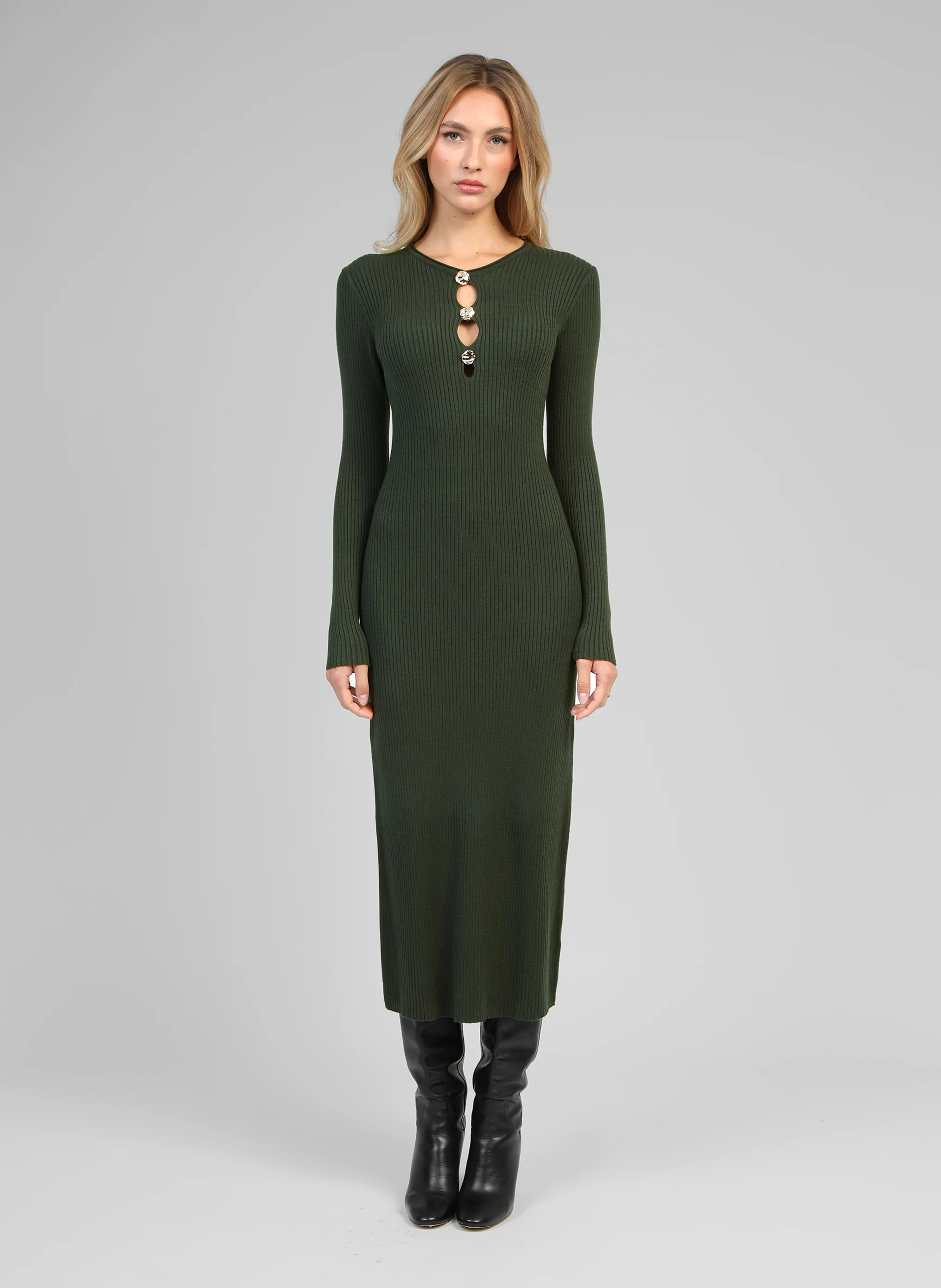 ROBE LONGUE NADIA kaki