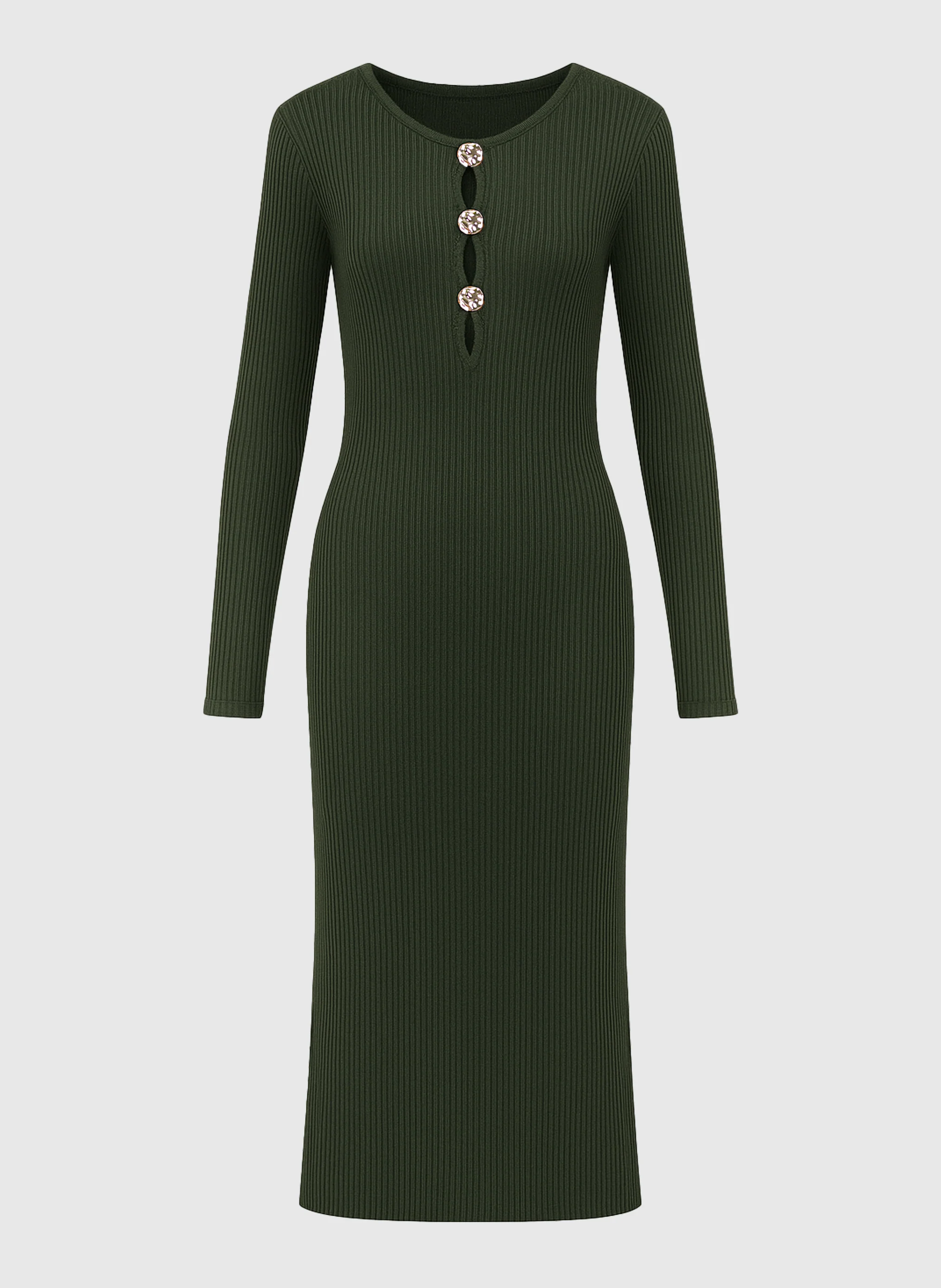 ROBE LONGUE NADIA kaki - Image 5