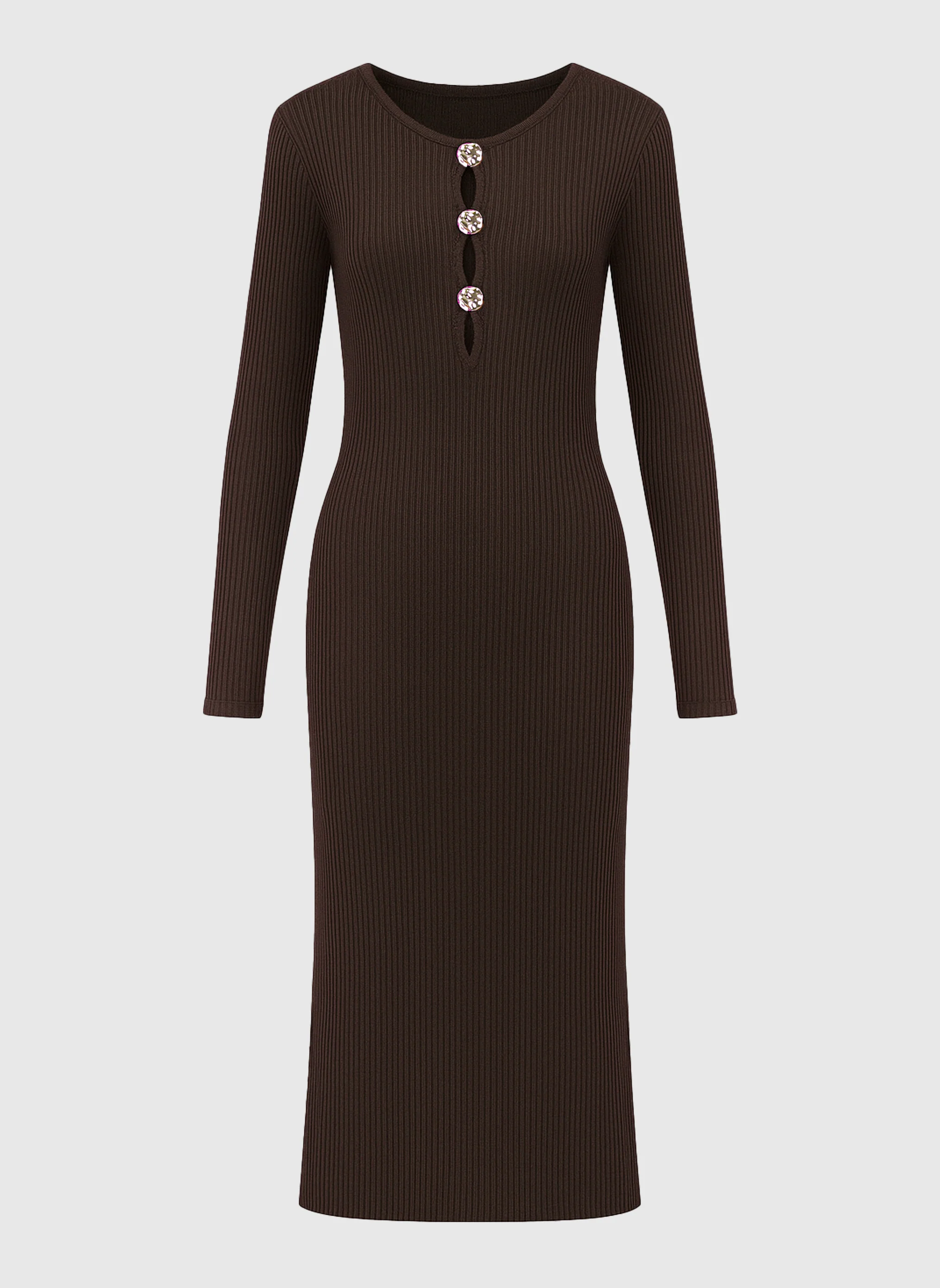 ROBE LONGUE NADIA marron - Image 5