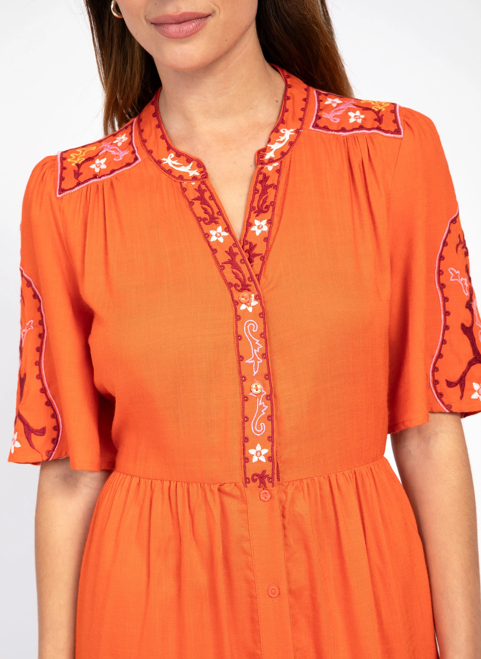 ROBE LONGUE OBEMY orange - Image 2