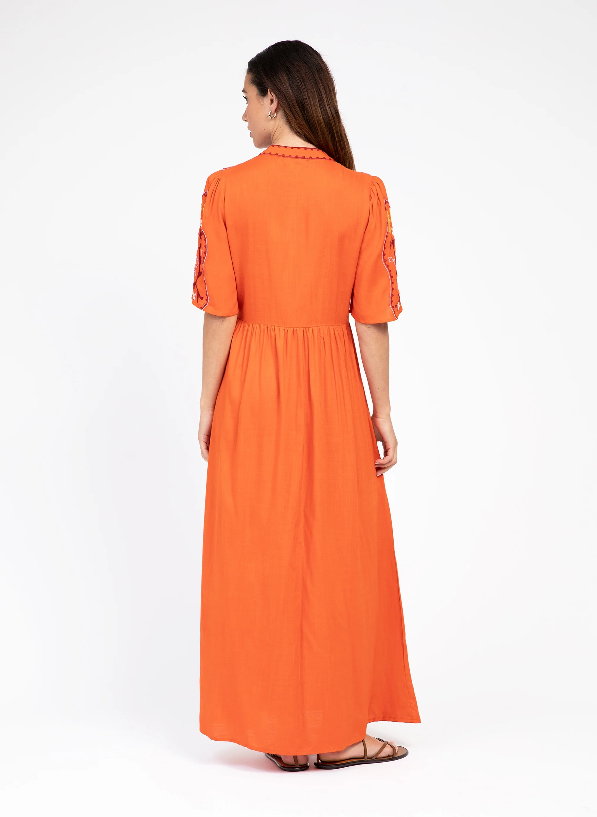 ROBE LONGUE OBEMY orange - Image 4