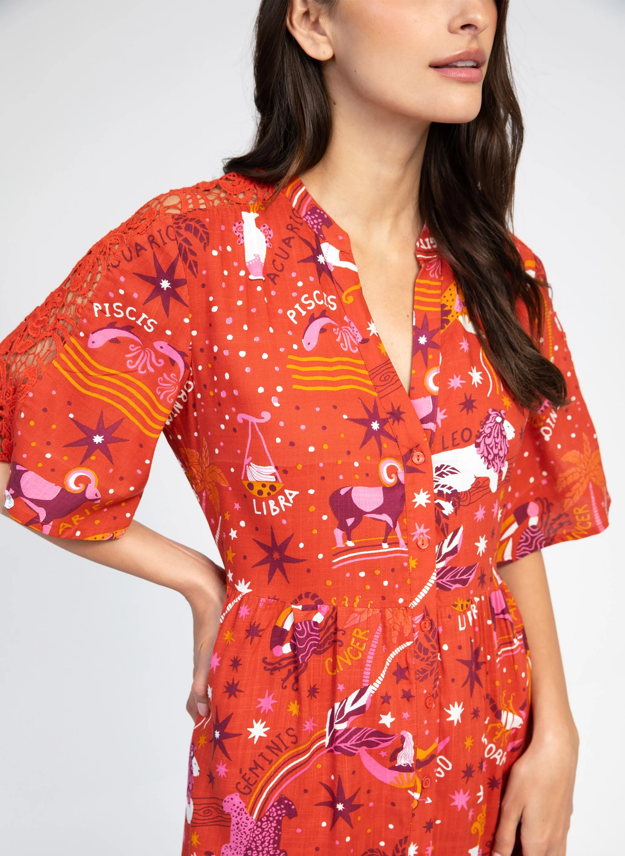 ROBE LONGUE ODEMY circus rouge - Image 2