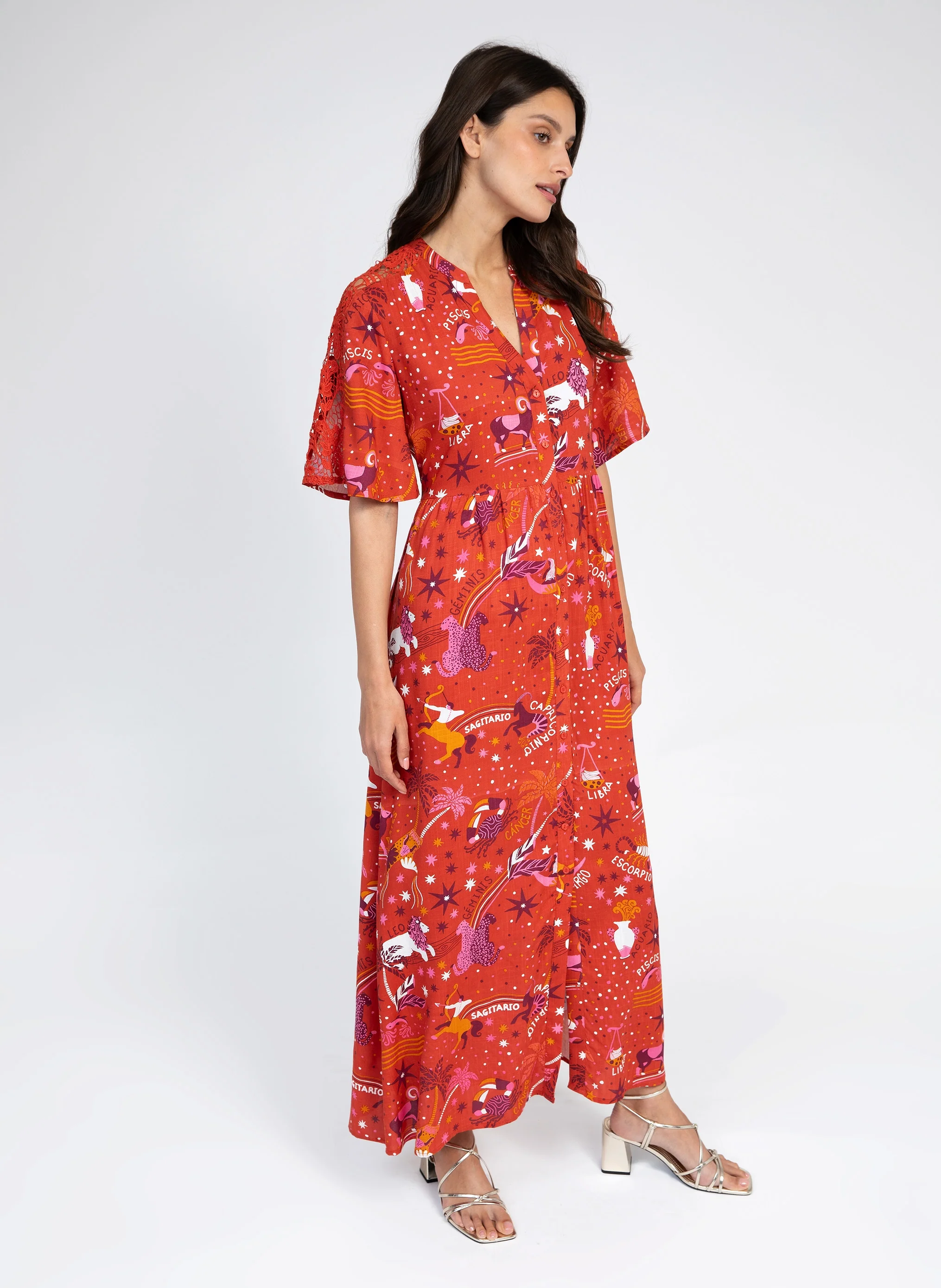ROBE LONGUE ODEMY circus rouge - Image 3