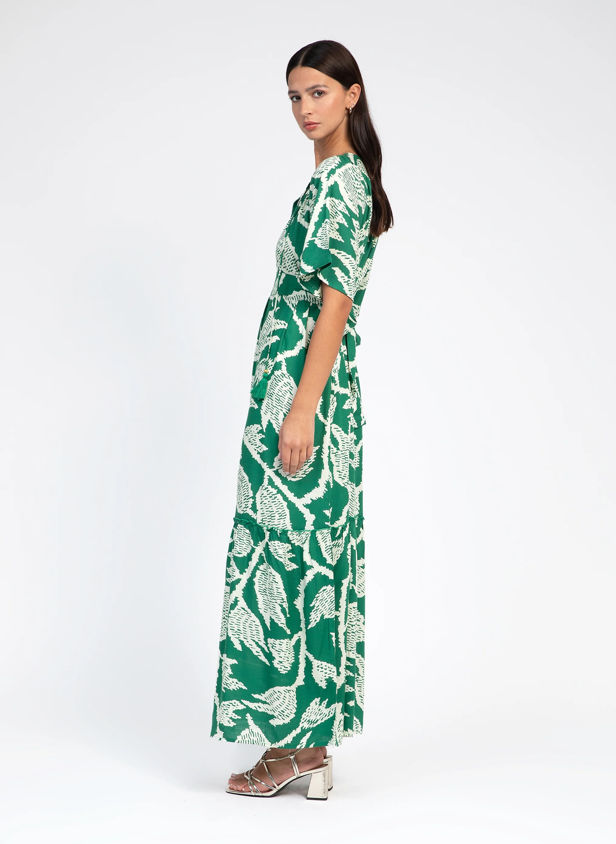 ROBE LONGUE ODIAS nabilo vert - Image 3