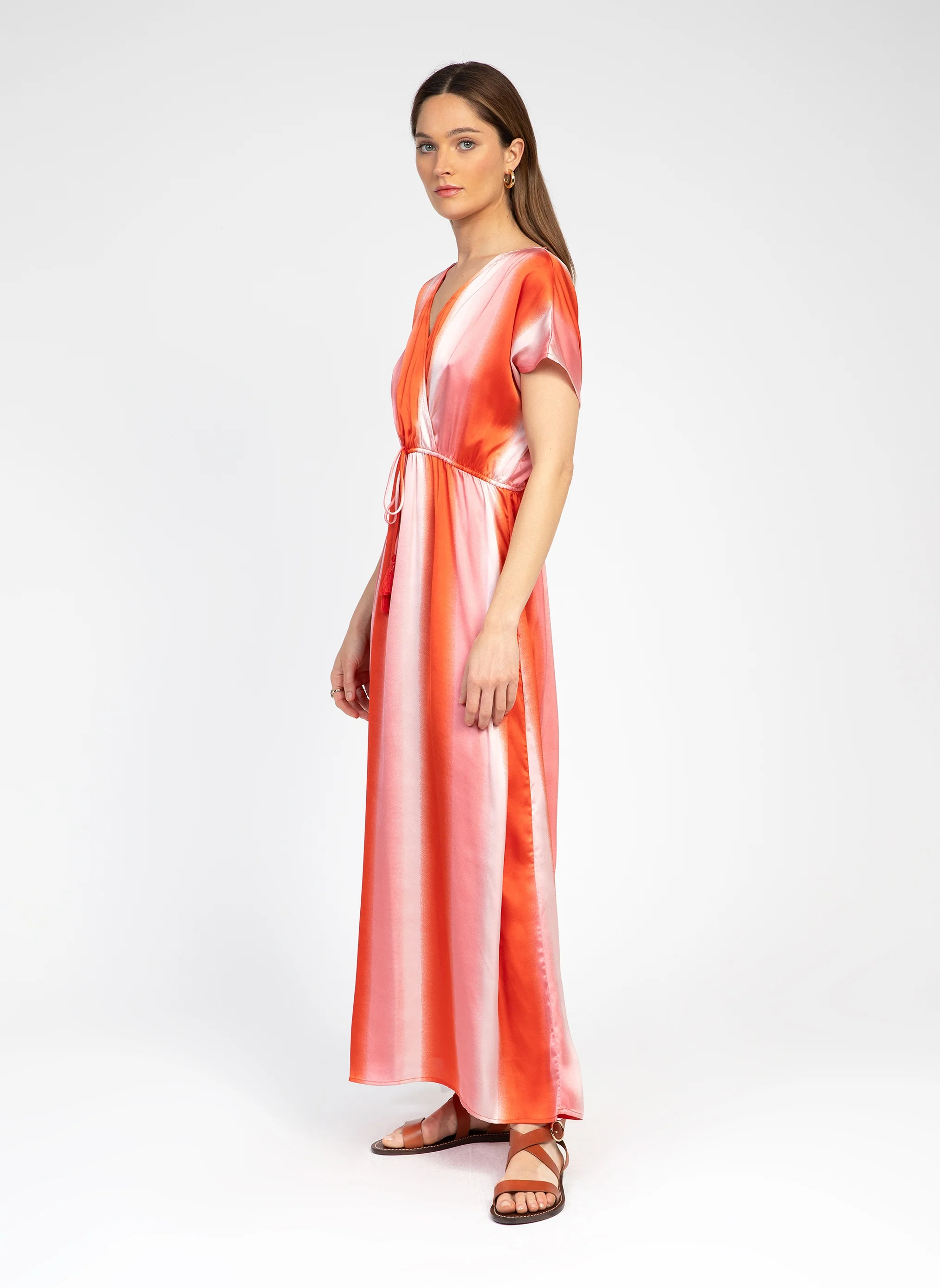 ROBE LONGUE ODIVINE corail - Image 4