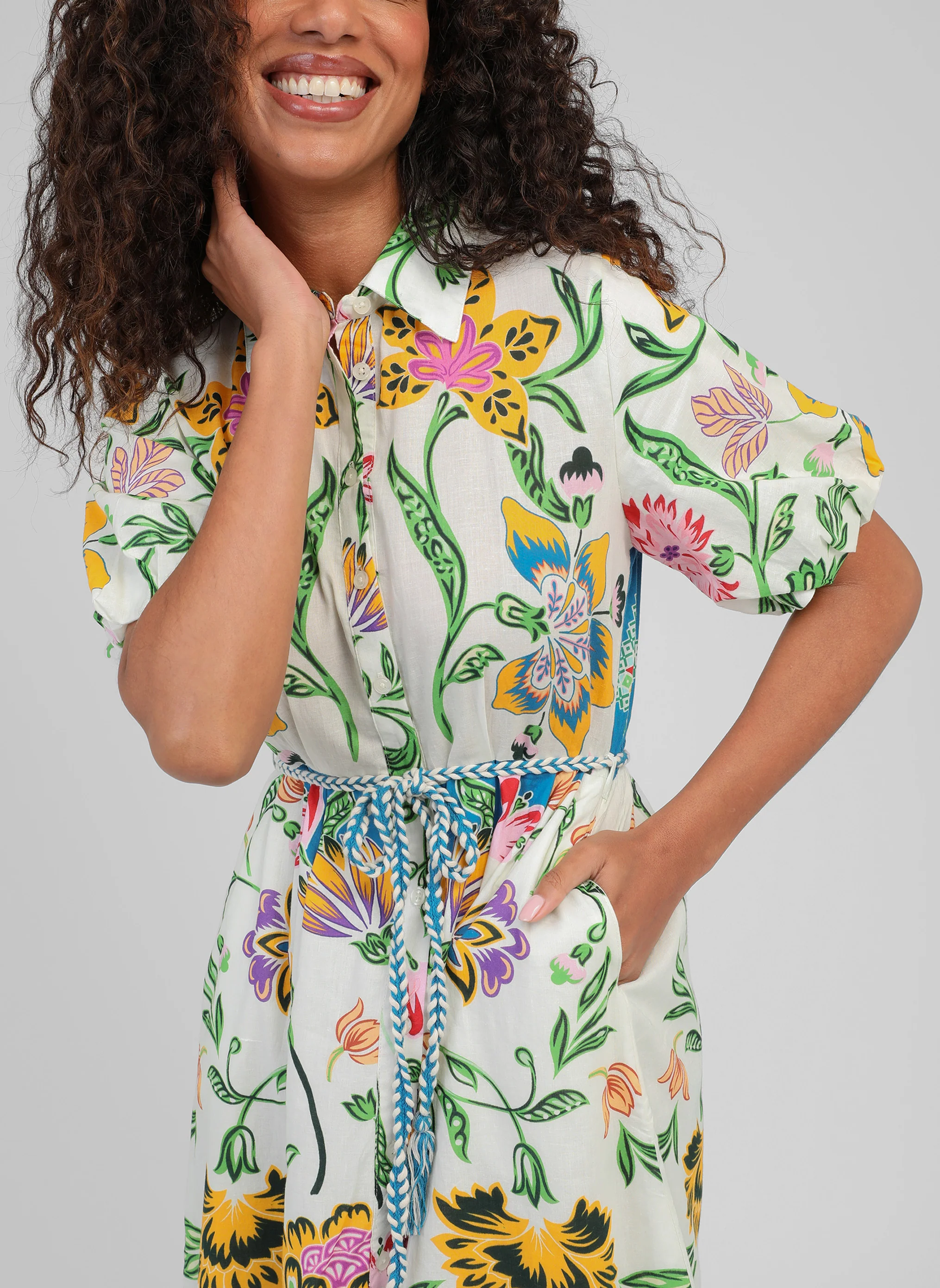 ROBE LONGUE ODOMINA florius multico - Image 2