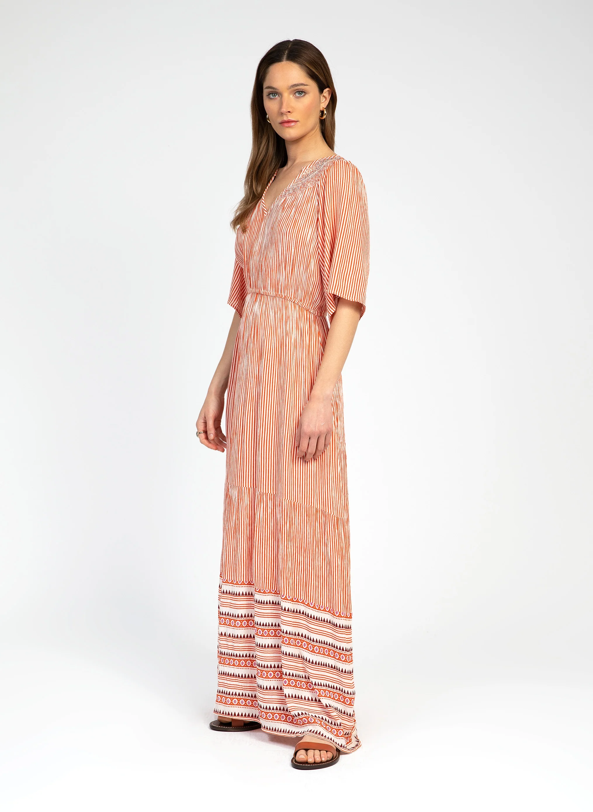 ROBE LONGUE OFELIA orange - Image 3