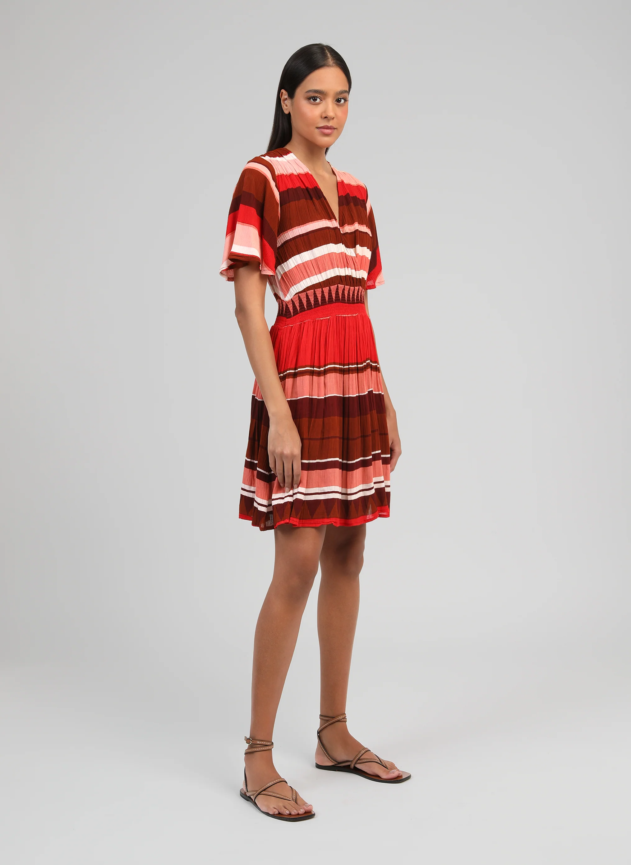 ROBE COURTE OFLYMA sulana bordeaux - Image 3