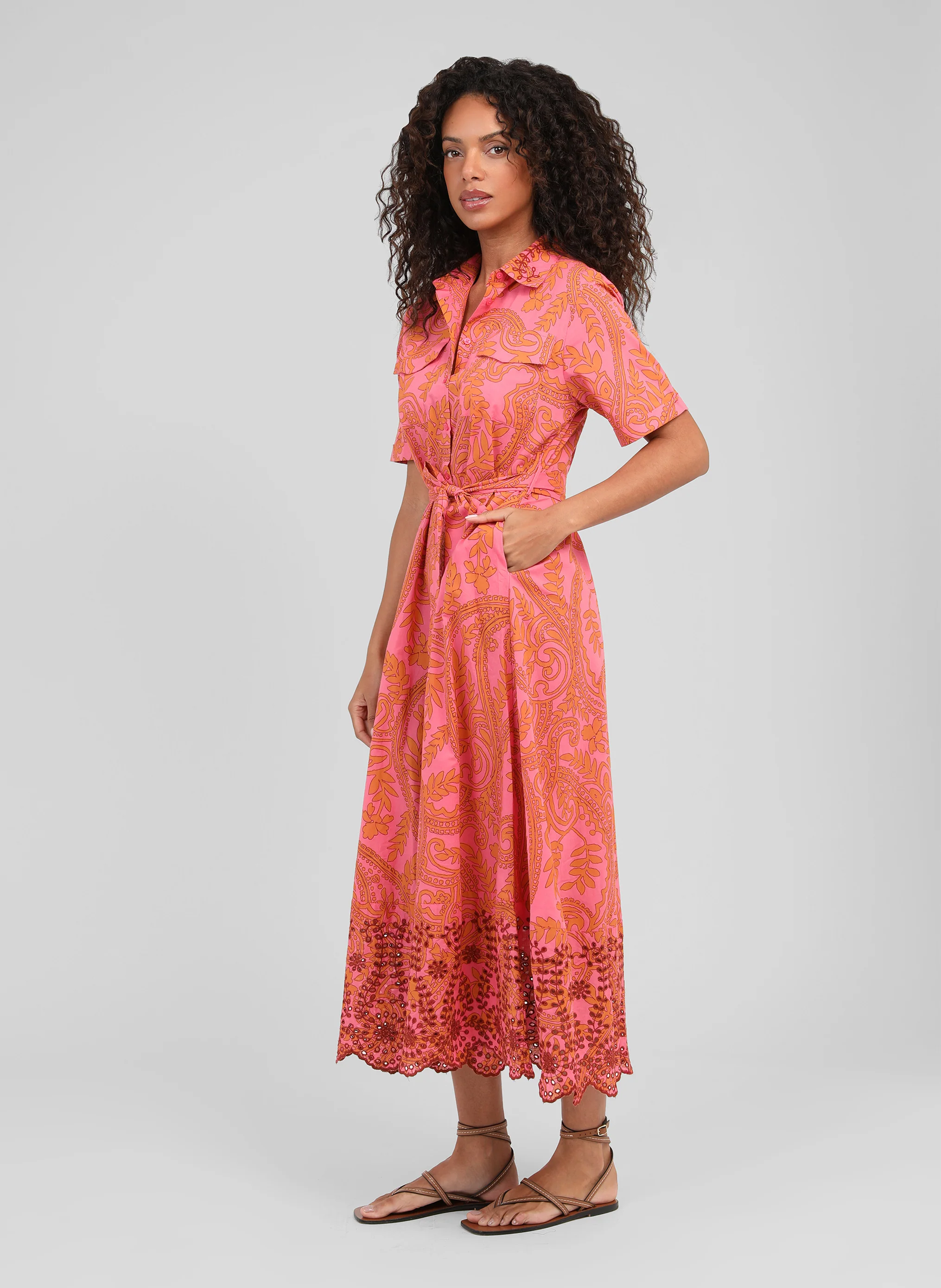ROBE LONGUE OLAVIANE twiggy rose - Image 3