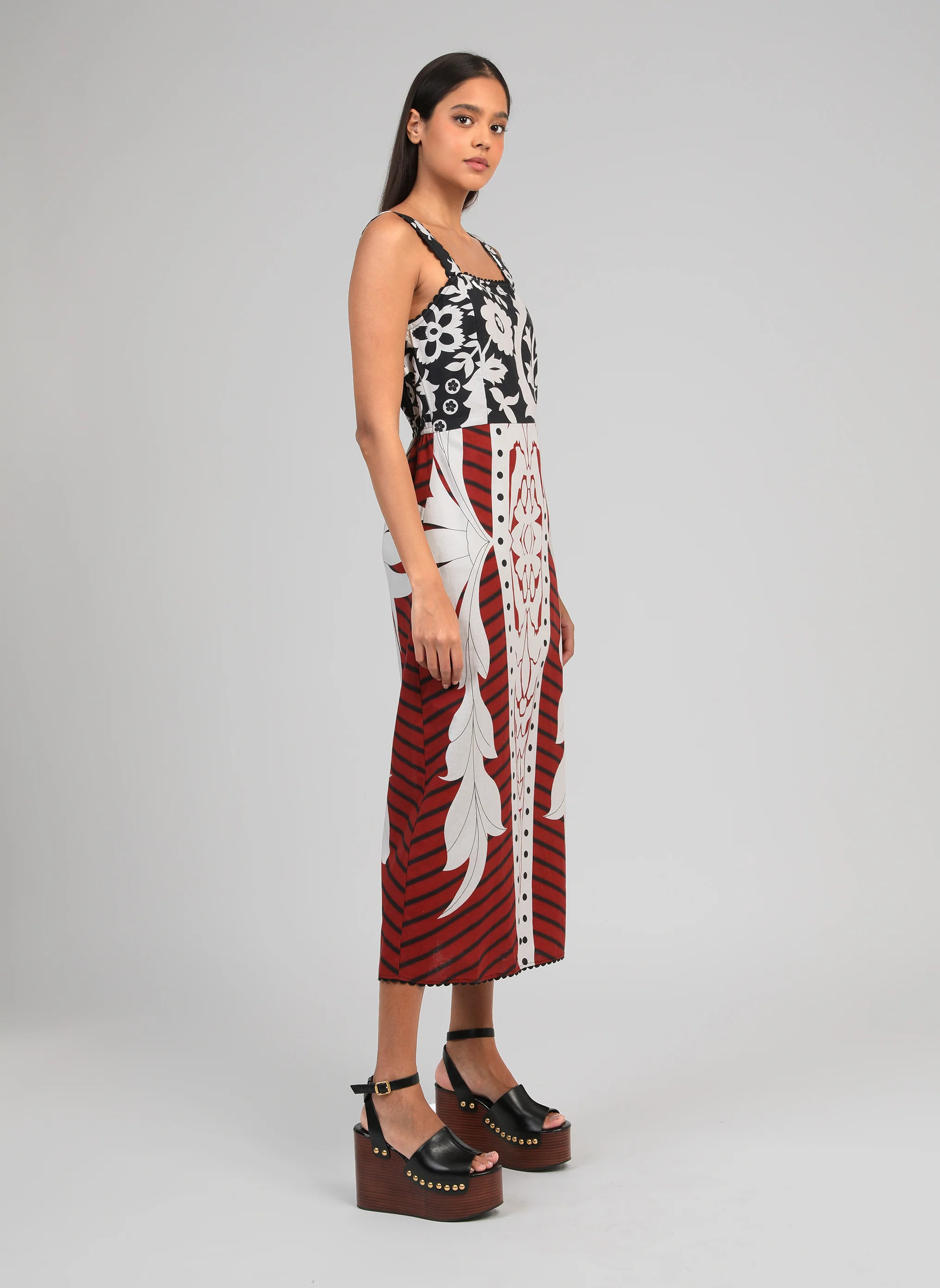 ROBE MIDI OLEYA kelina bordeaux - Image 3