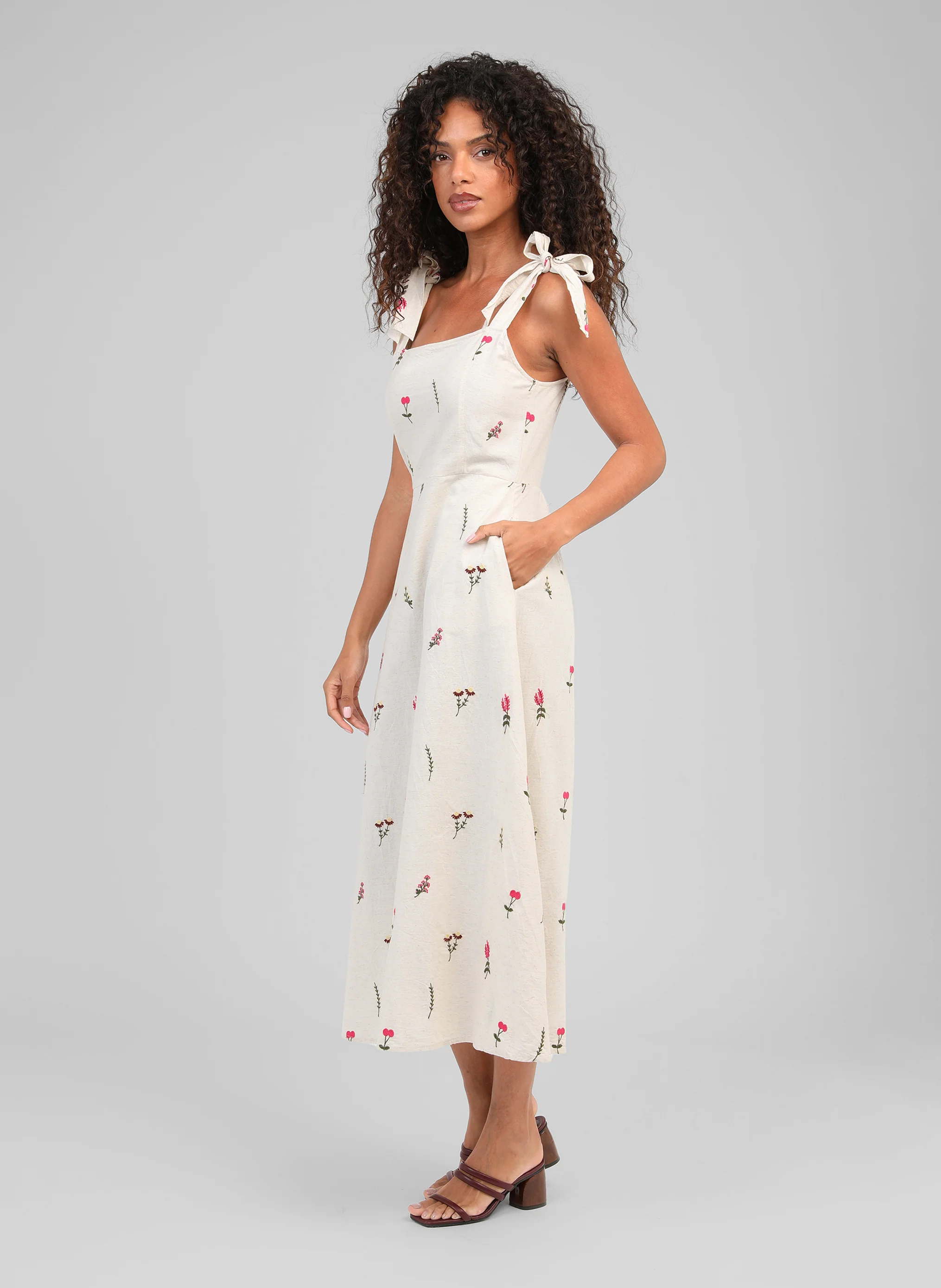 ROBE LONGUE OMAGGY écru - Image 3