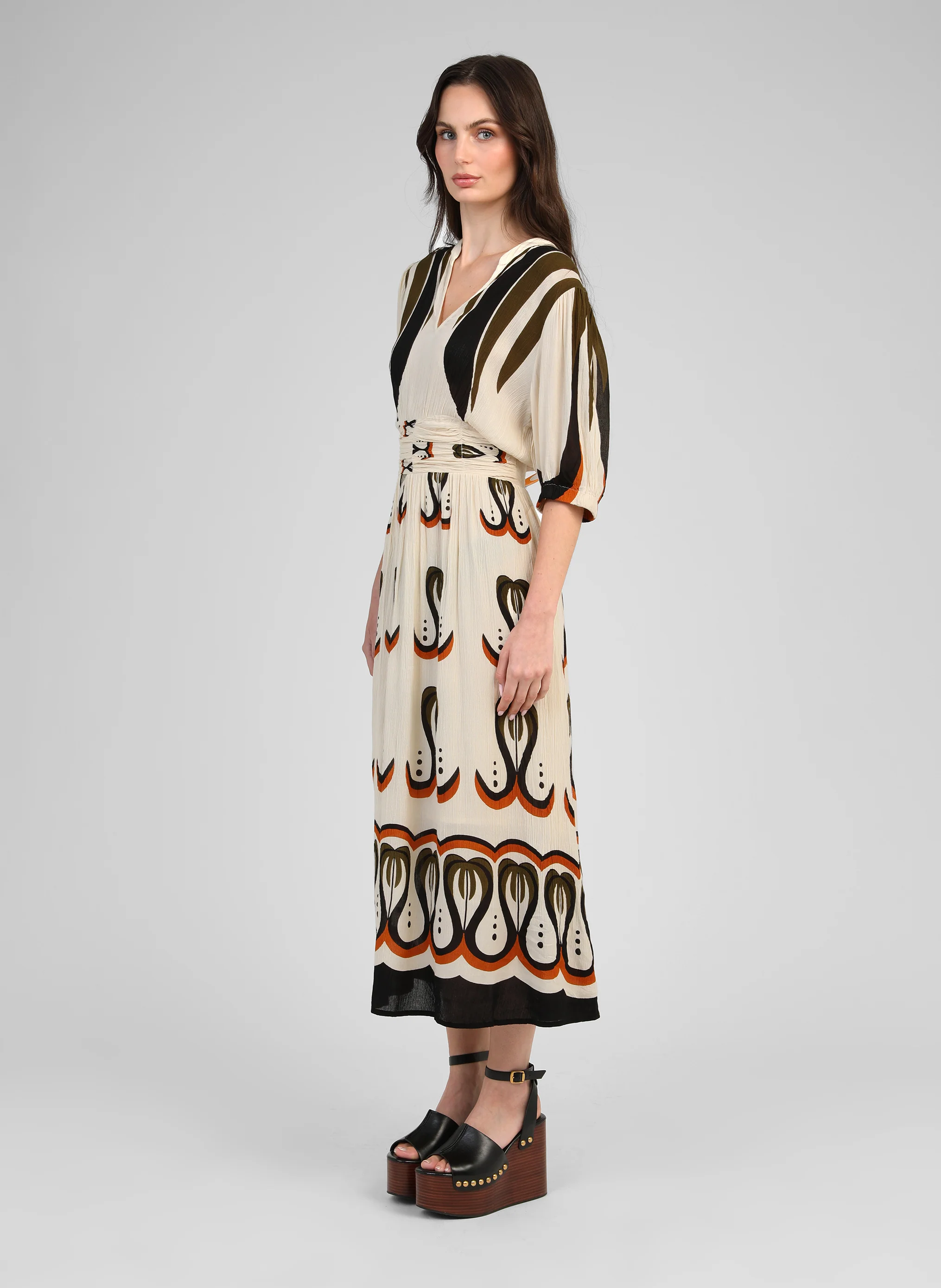 ROBE LONGUE OMOANA shalima ecru - Image 3