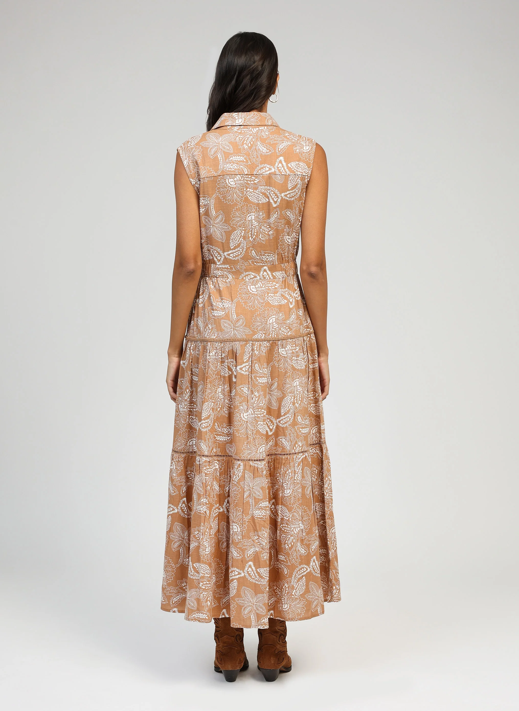 ROBE LONGUE OPAVIA passiflore beige - Image 5
