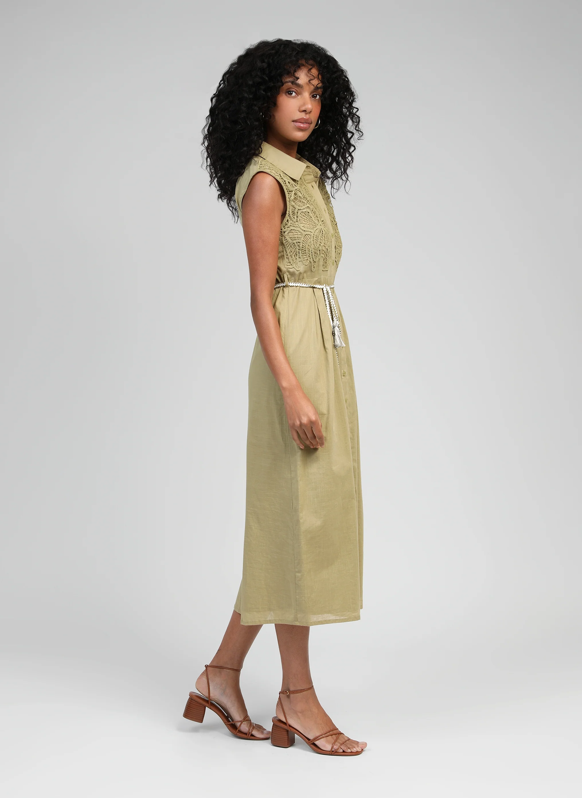ROBE LONGUE ORENIA tilleul - Image 3
