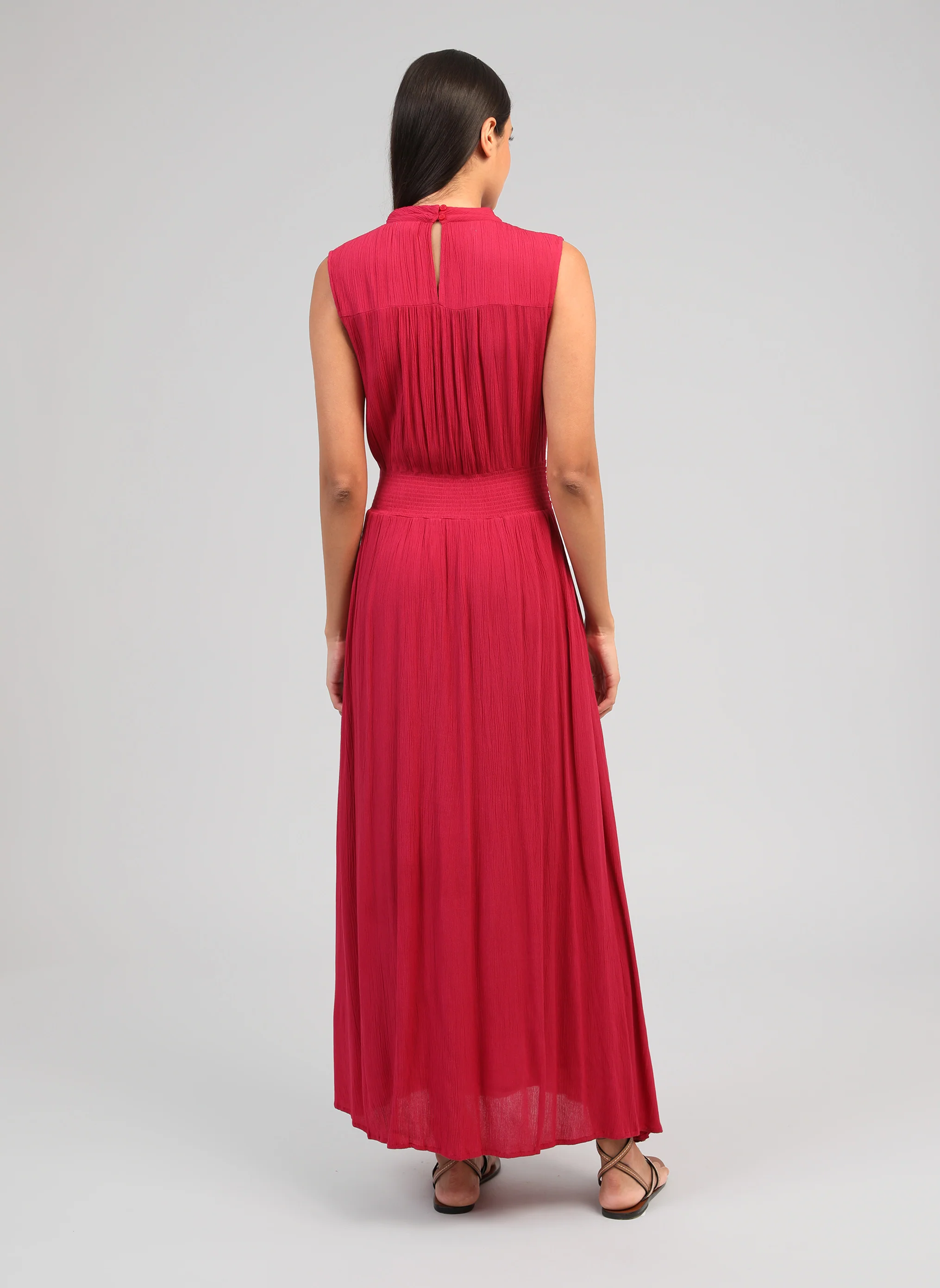 ROBE LONGUE ORLANY framboise - Image 4