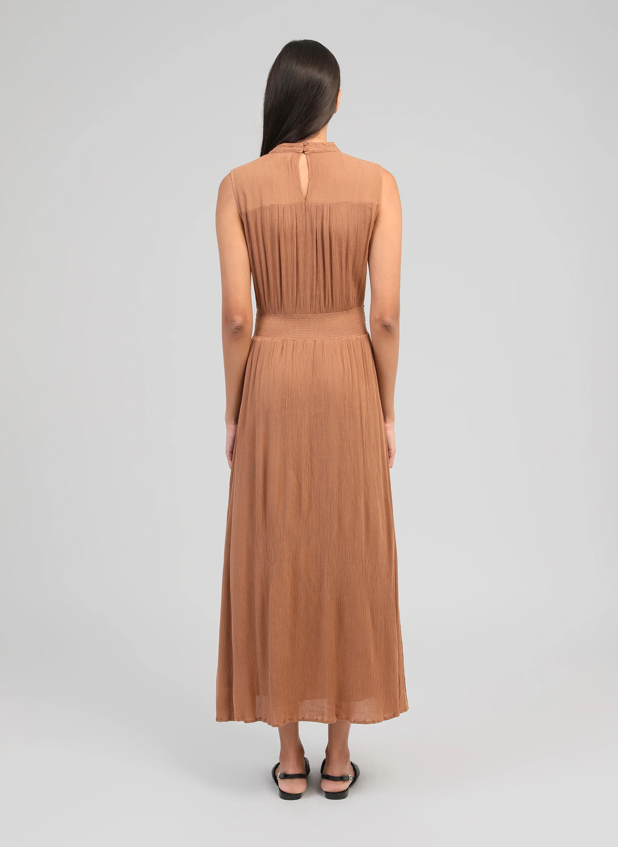 ROBE LONGUE ORLANY marron - Image 4