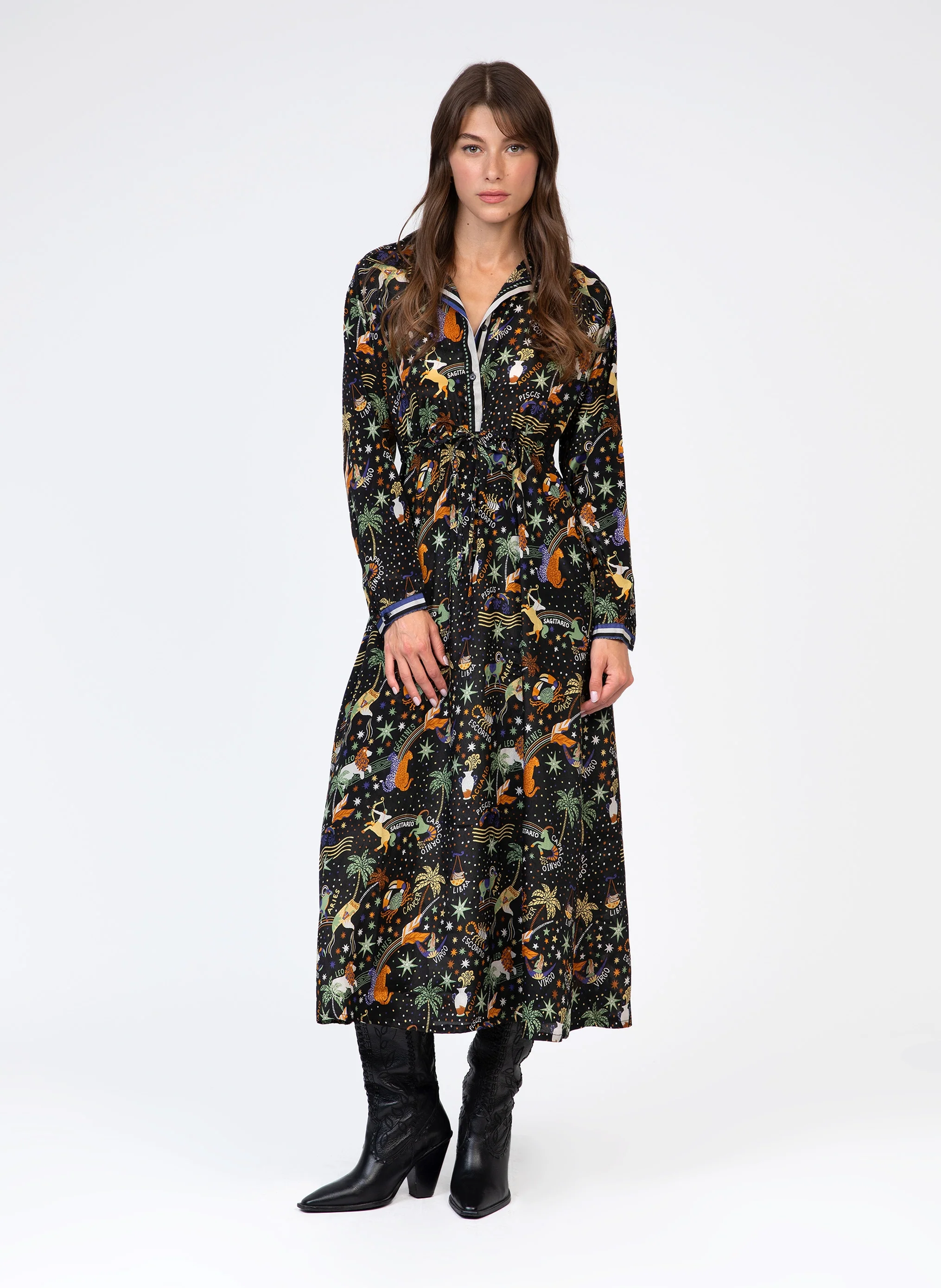 ROBE LONGUE OSALLY circa noir