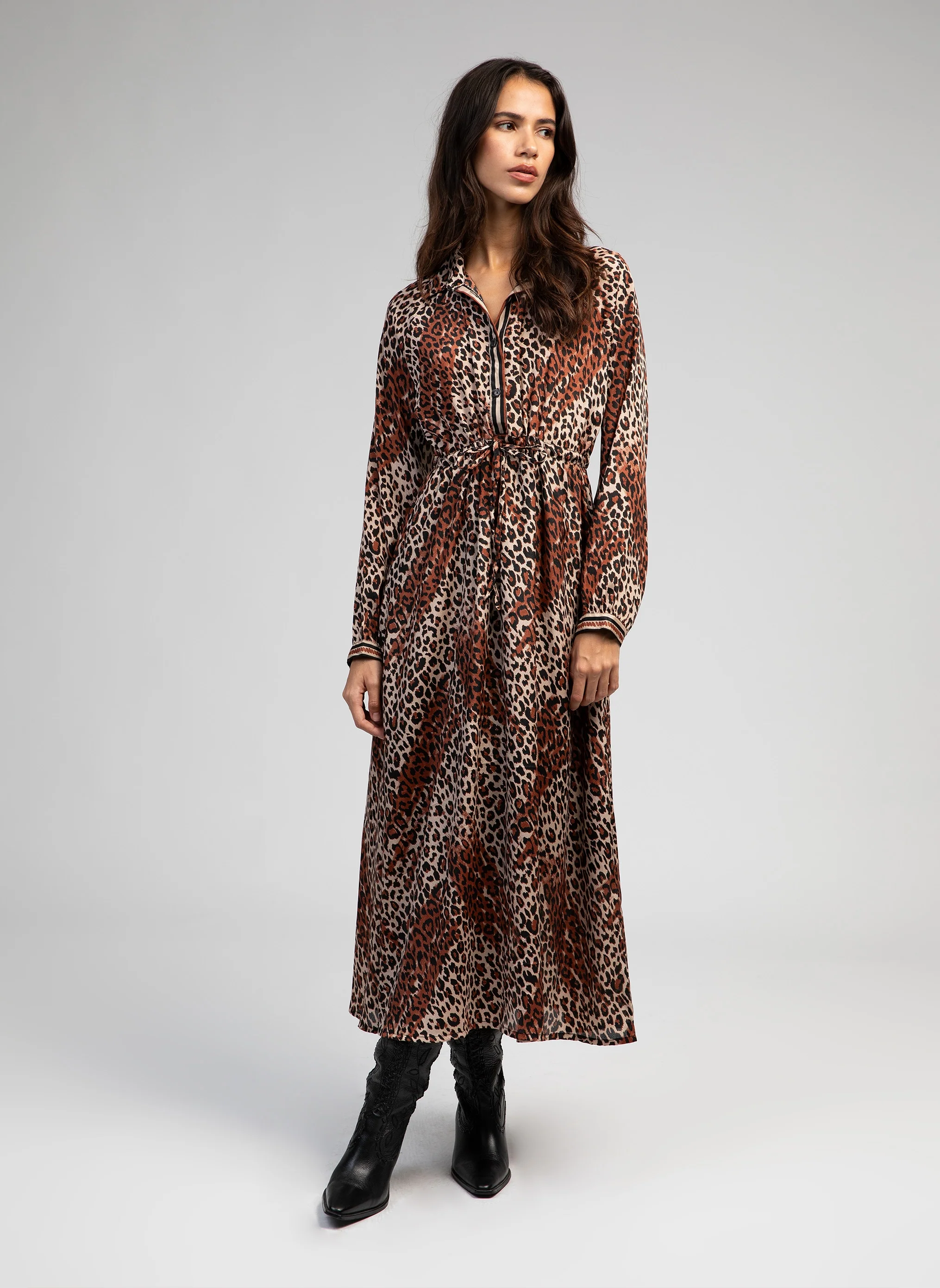 ROBE LONGUE OSALLY felo chocolat
