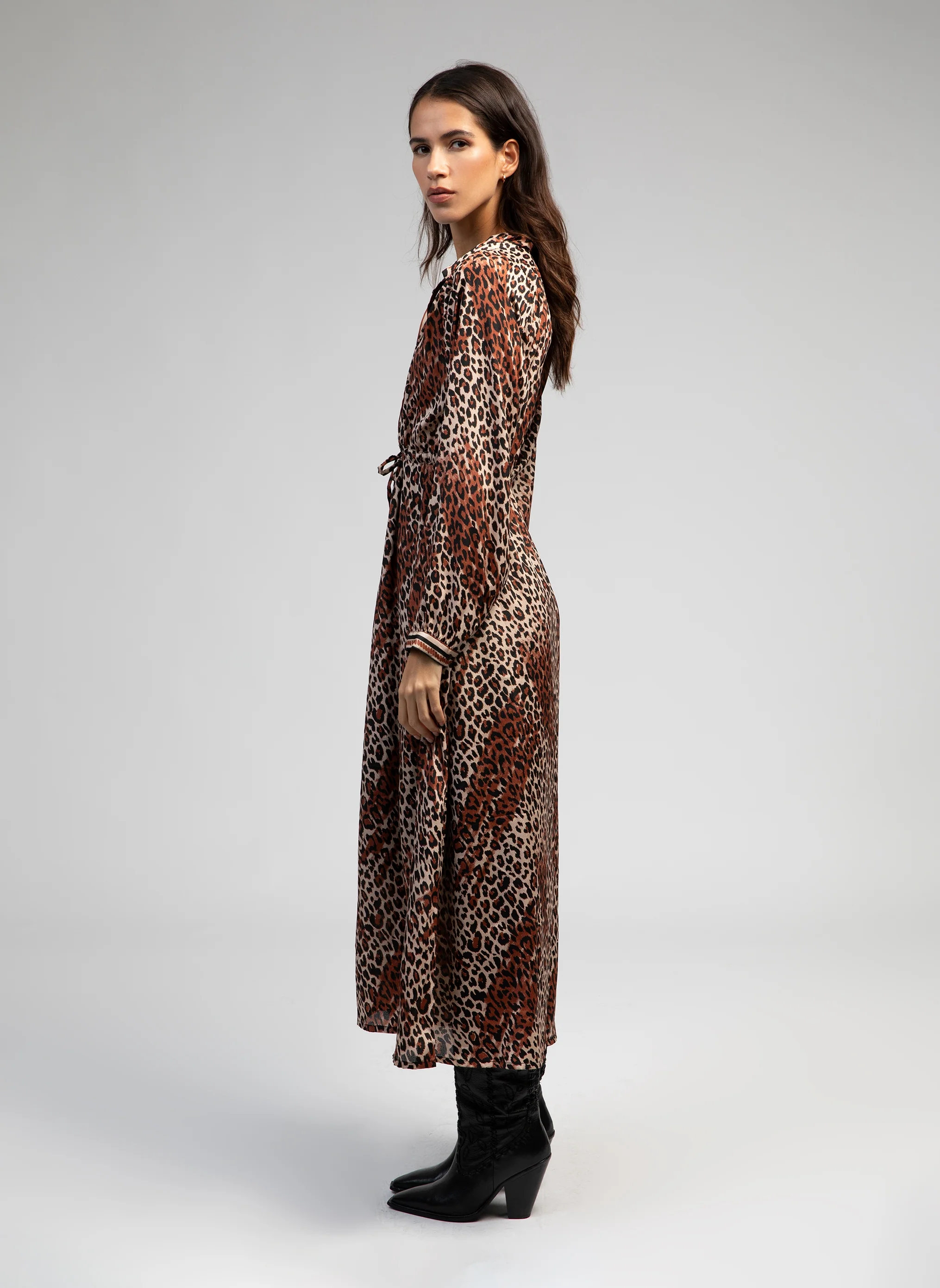 ROBE LONGUE OSALLY felo chocolat - Image 3