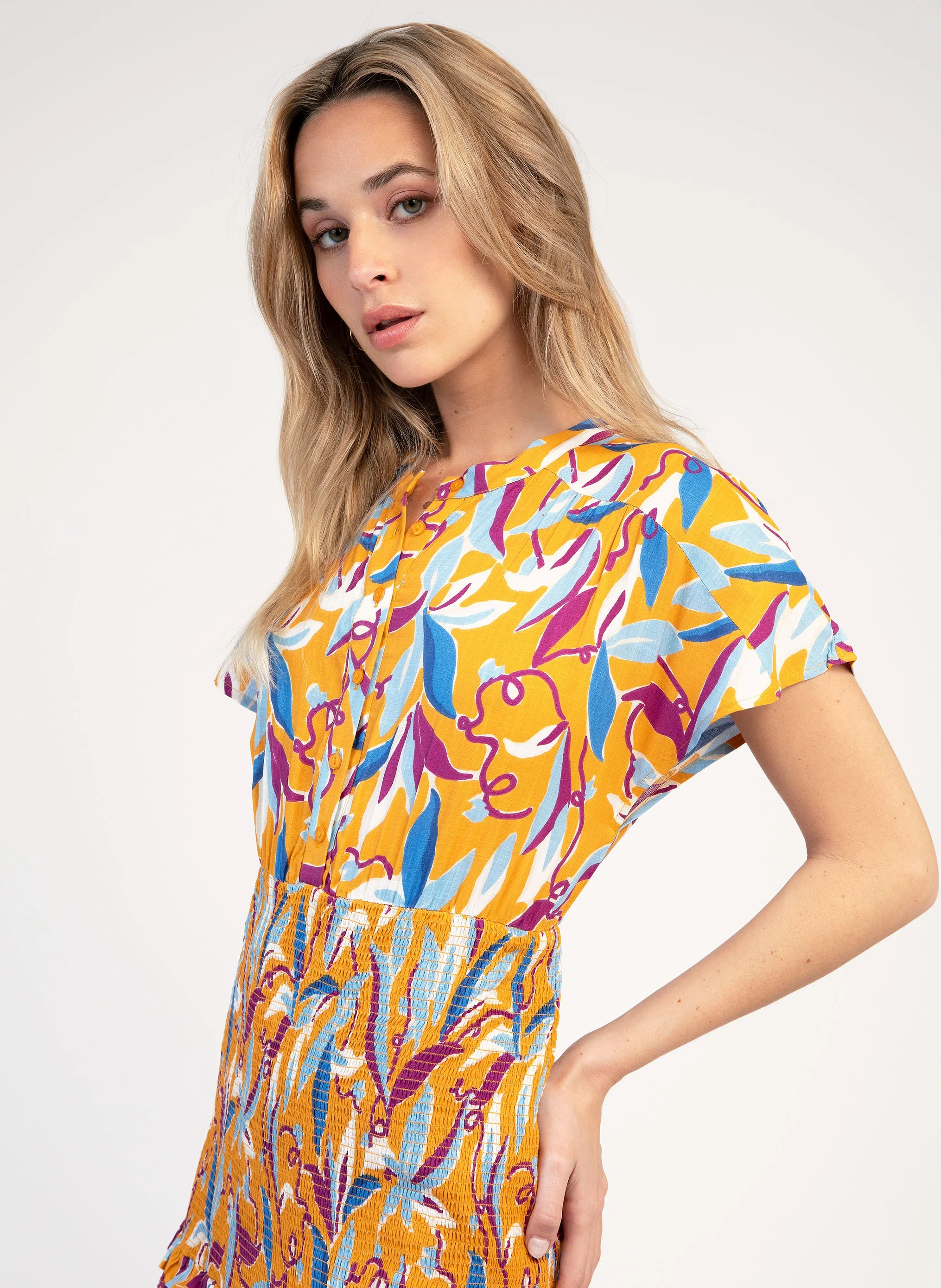 ROBE LONGUE OUMANY hazella ocre - Image 2