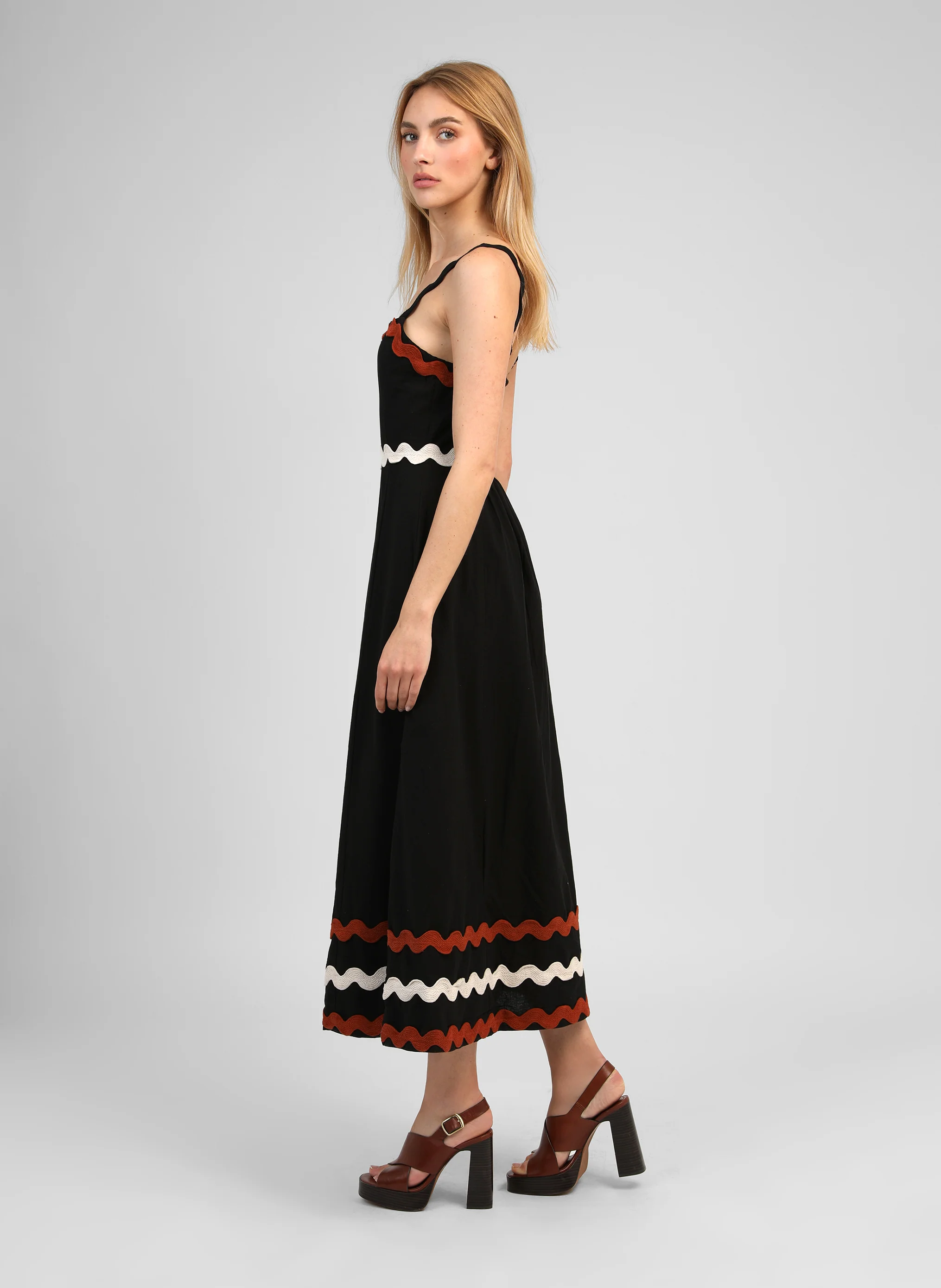 ROBE LONGUE OVALENTIN noir - Image 3