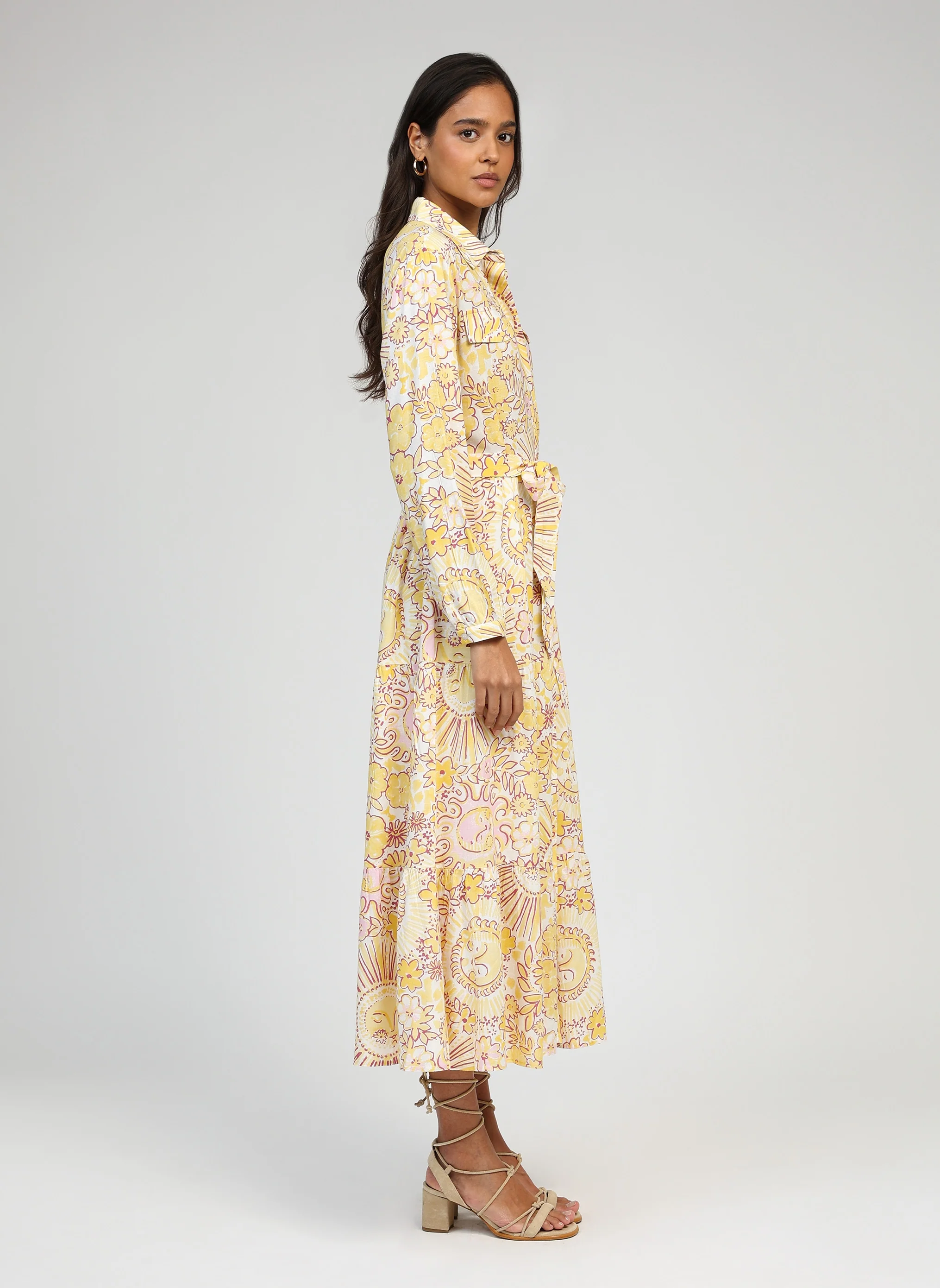 ROBE LONGUE OVINTA shiny jaune - Image 4