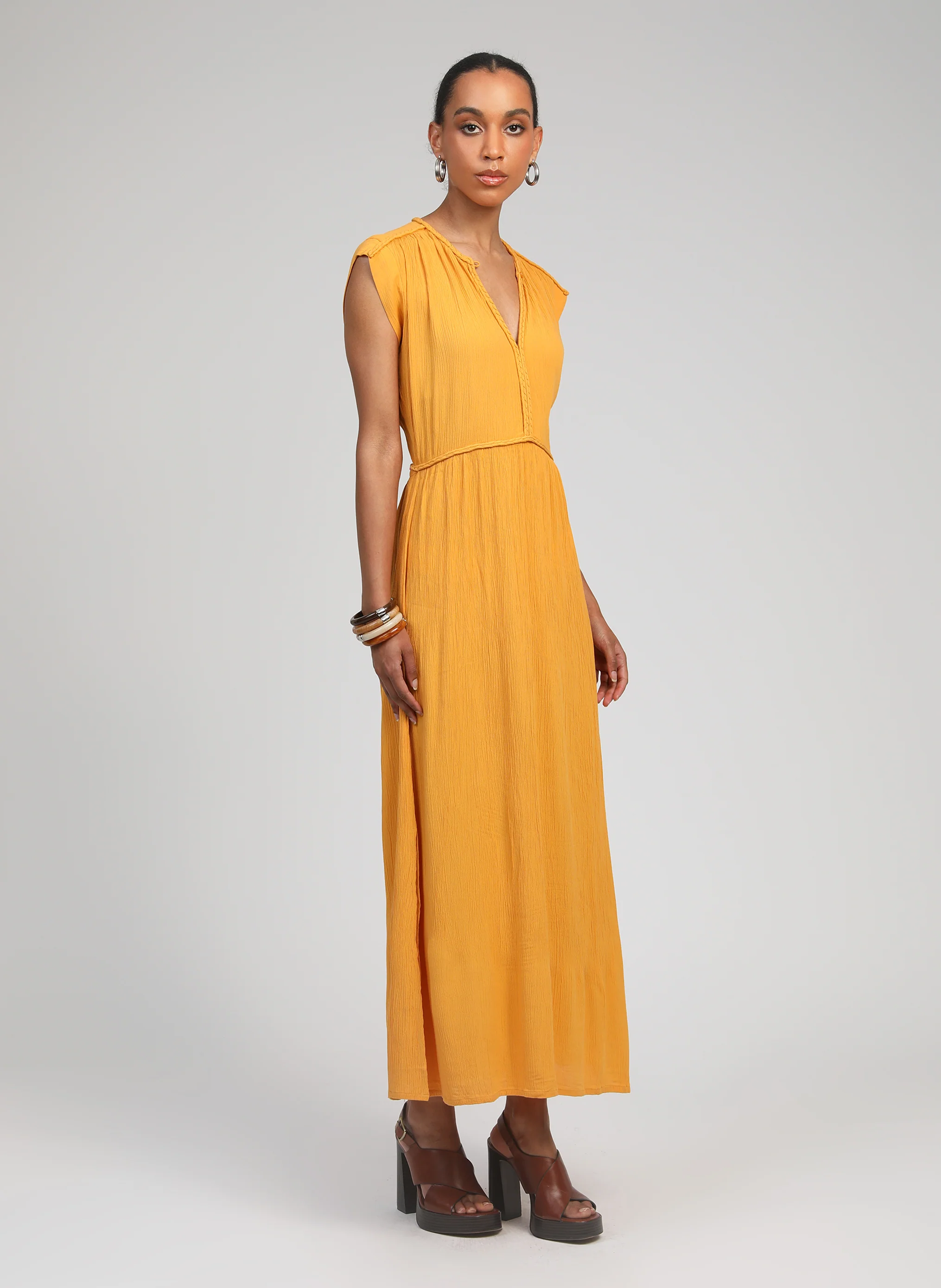 ROBE LONGUE OWESTINA soleil - Image 3