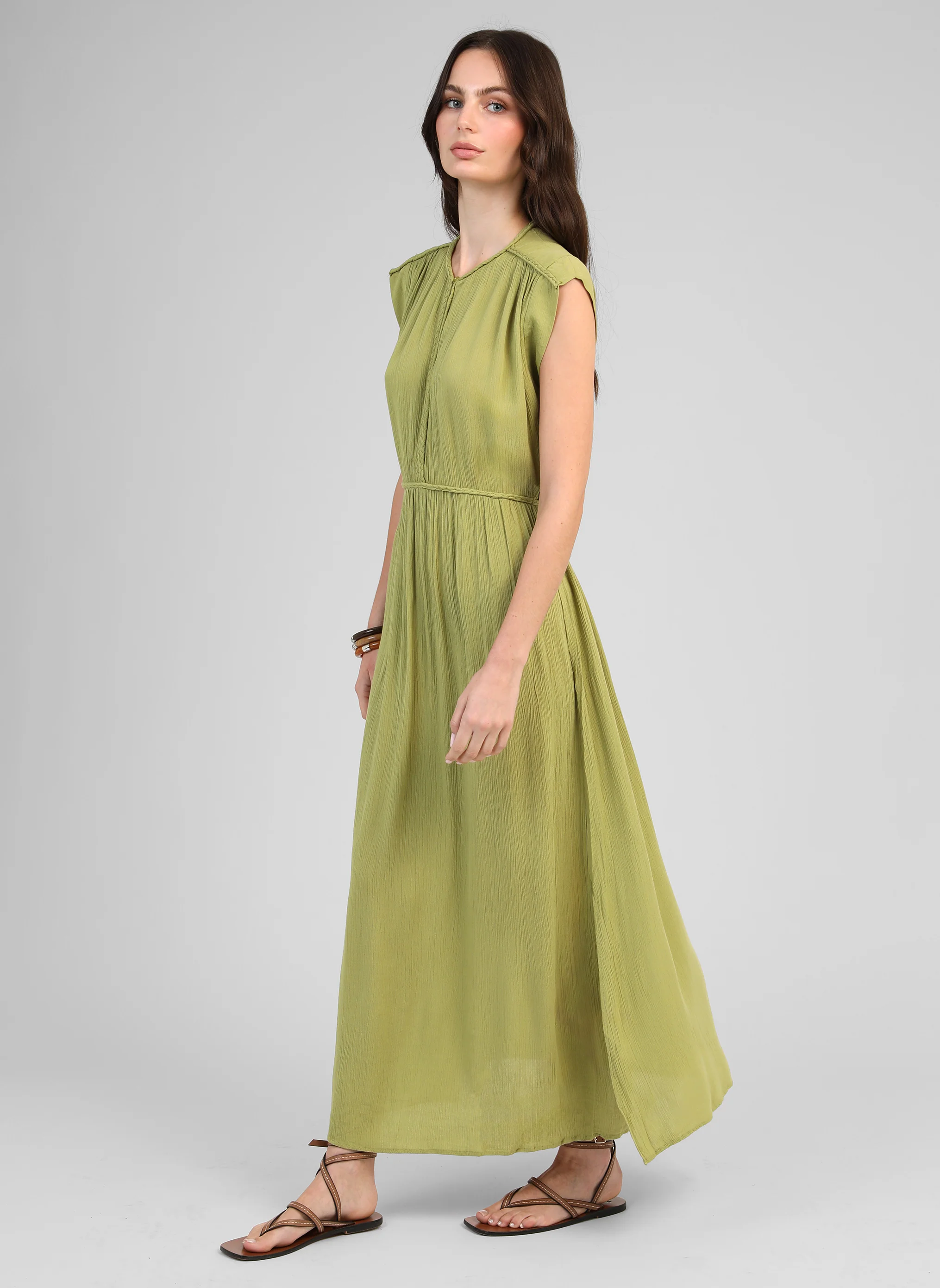 ROBE LONGUE OWESTINA tilleul - Image 3